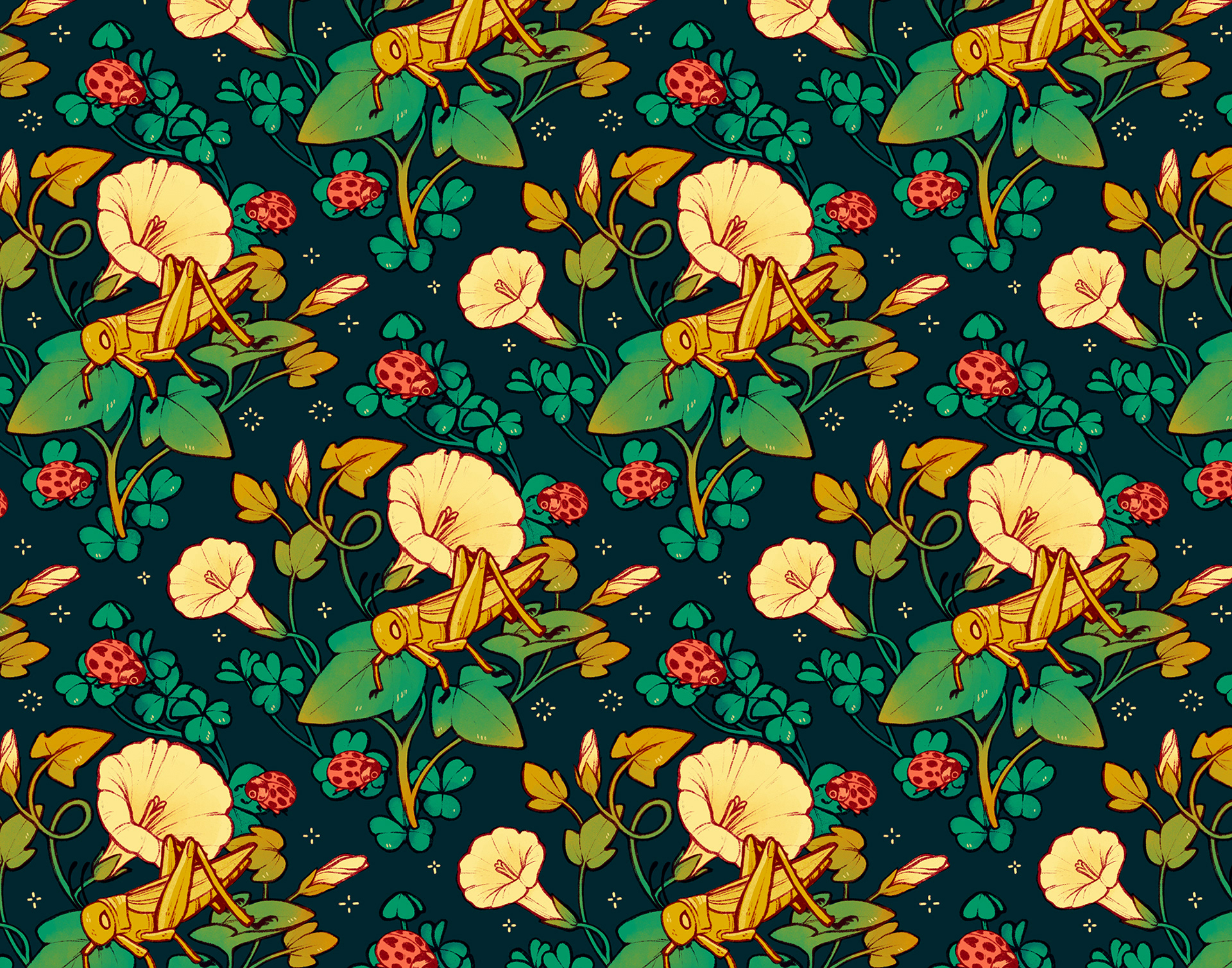 Secondary Pattern celebrating garden pests