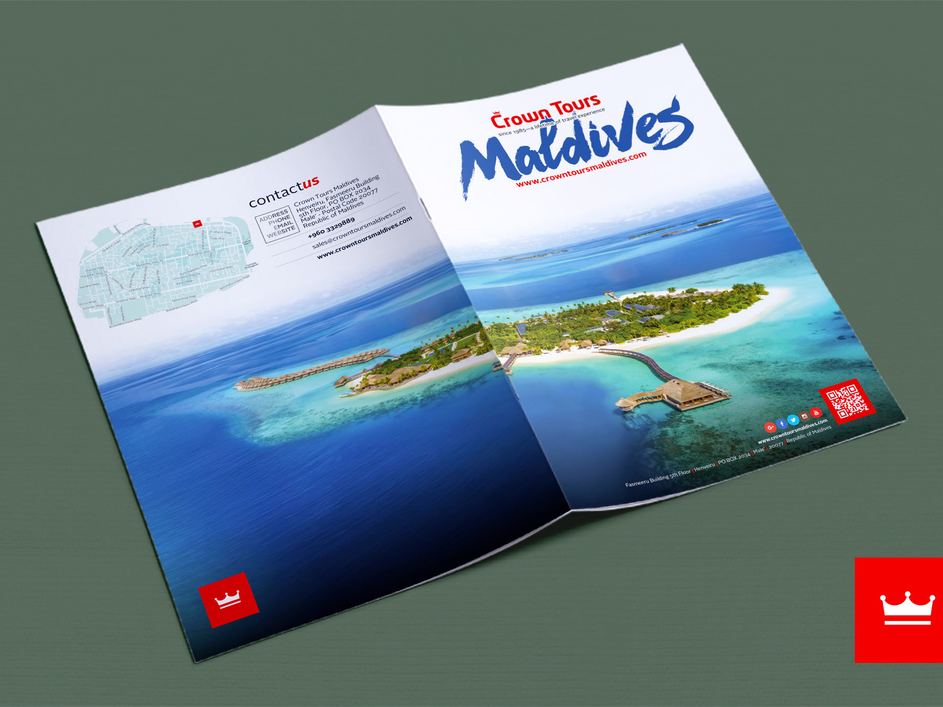 Exmation Visit Maldives Hashtag & Business Card Design