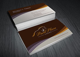 Park Place Farms Logo and Business Card, Social Circle GA