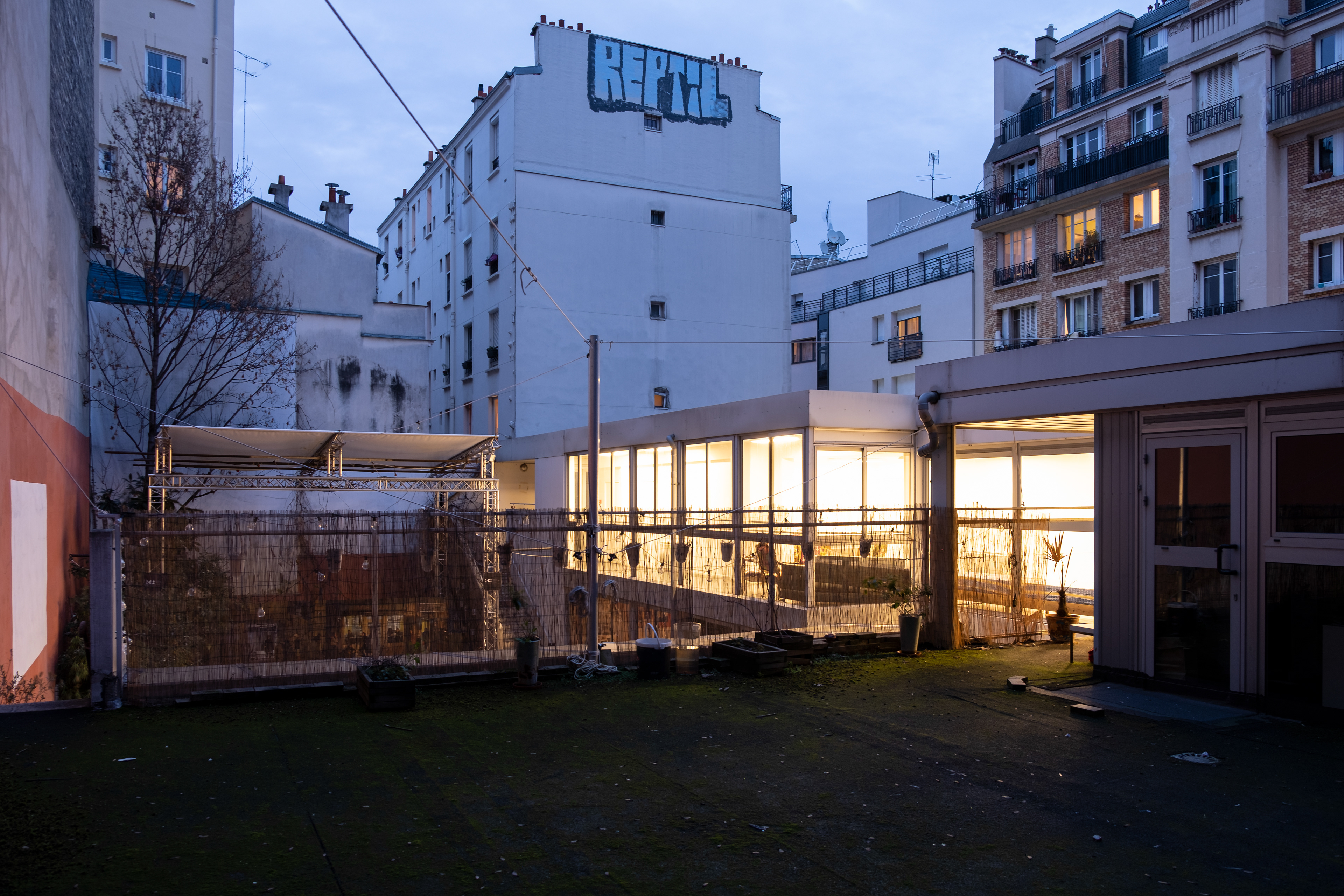 Terrace of the Institute of Islamic Cultures, Paris, December 2019