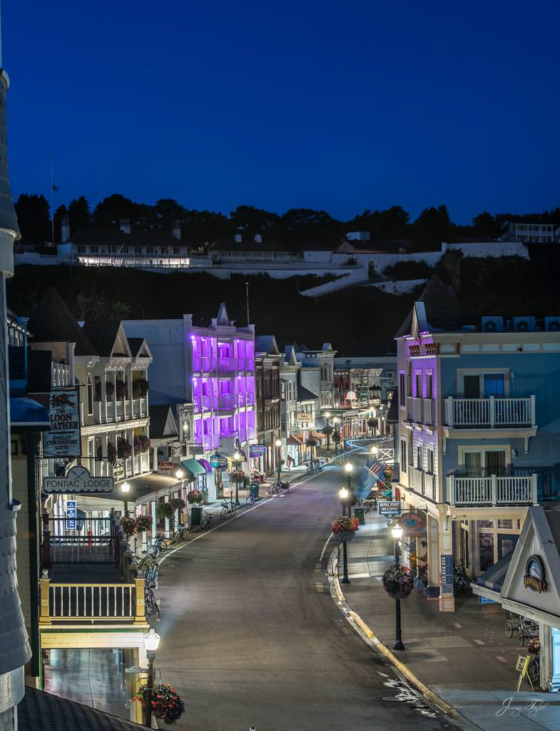 Mackinac Island at Night - Main Street like never seen