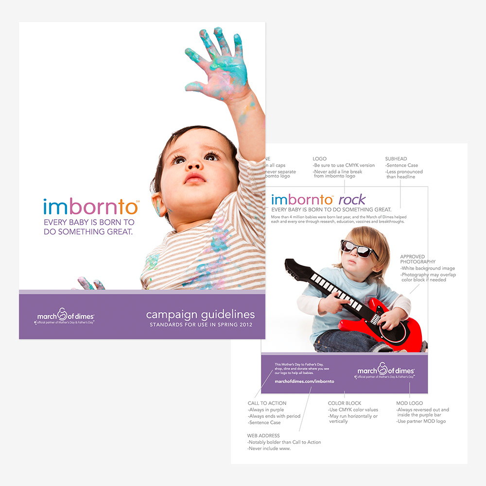 March of Dimes I'm Born To Campaign Guidelines Style Guide