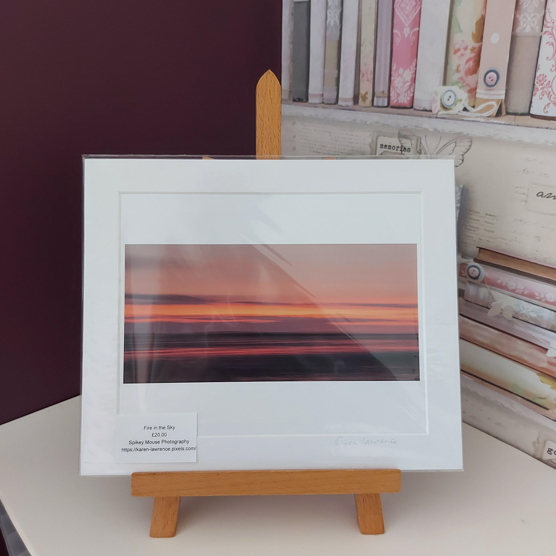 Fire in the Sky Sunset Photograph taken with Intentional Camera Movement 12x8 Print £20.00