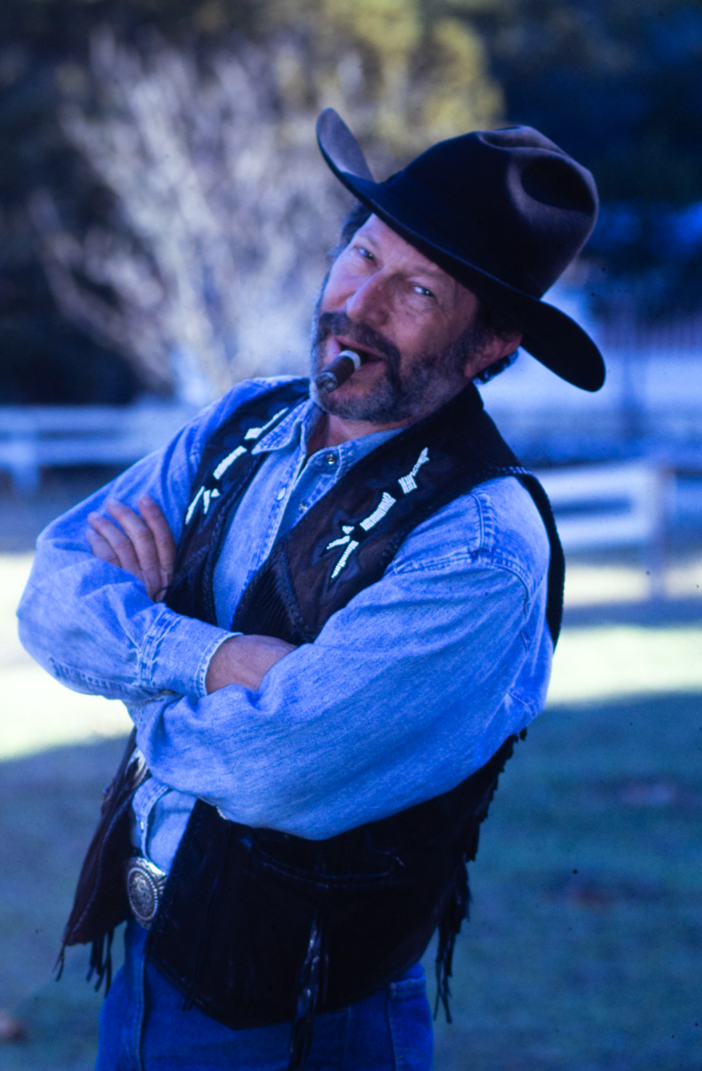 Singer, songwriter, author Kinky Friedman Kerrville, Texas, 1998.