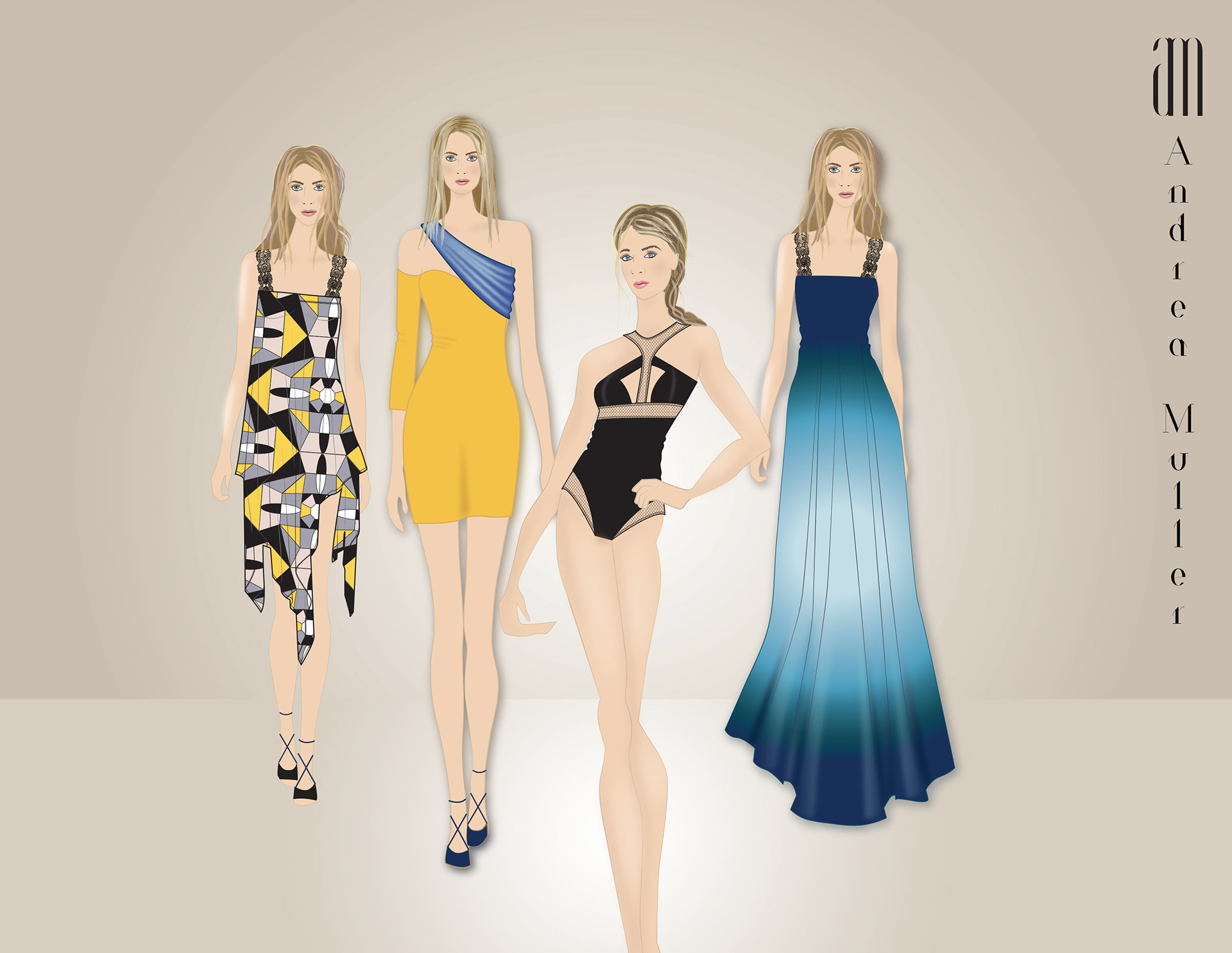 Andrea Muller Fashion Designer Illustrator Fashion Illustrations