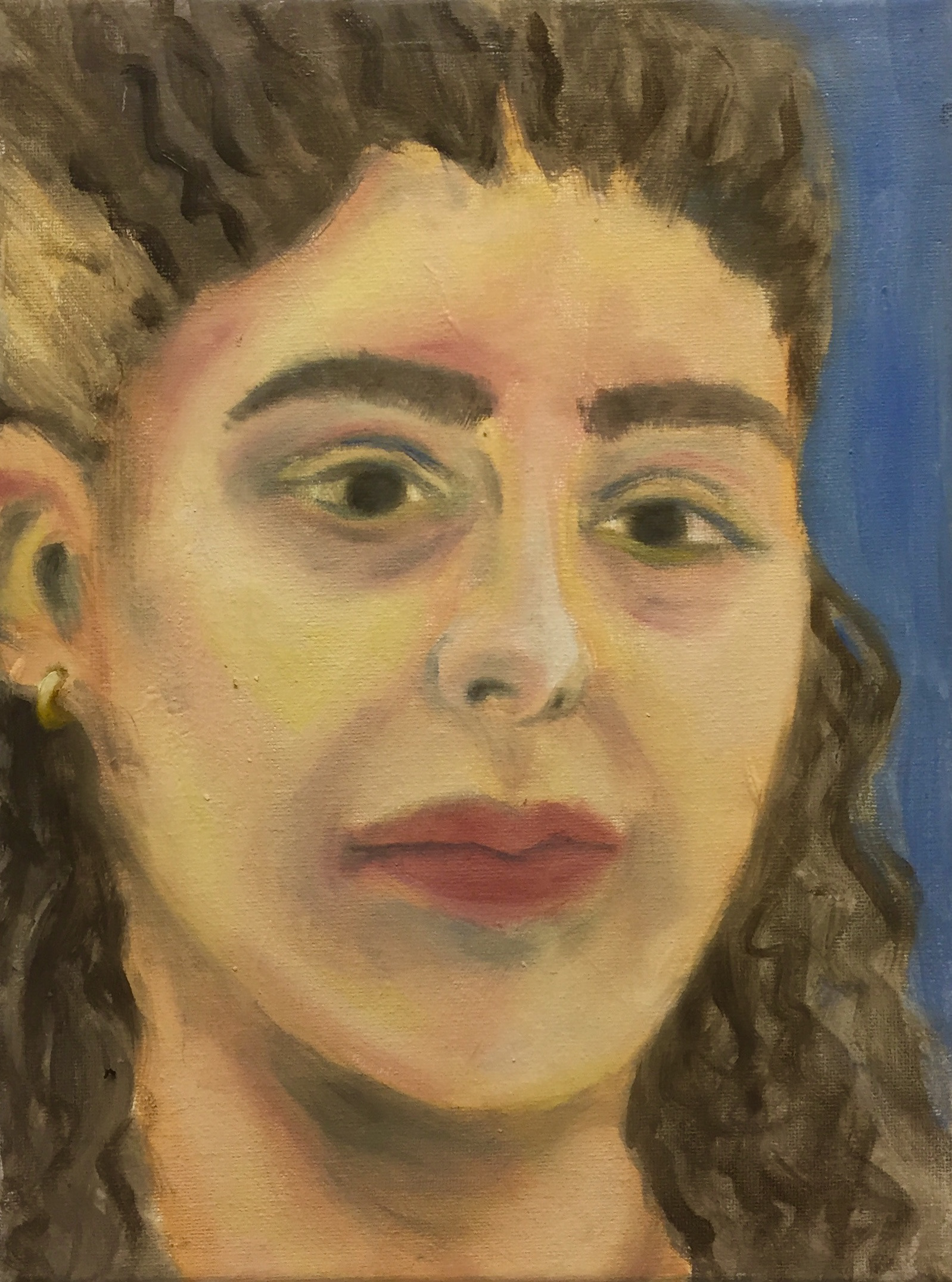 "Self Portrait" 8"x11", Oil on canvas, 2019