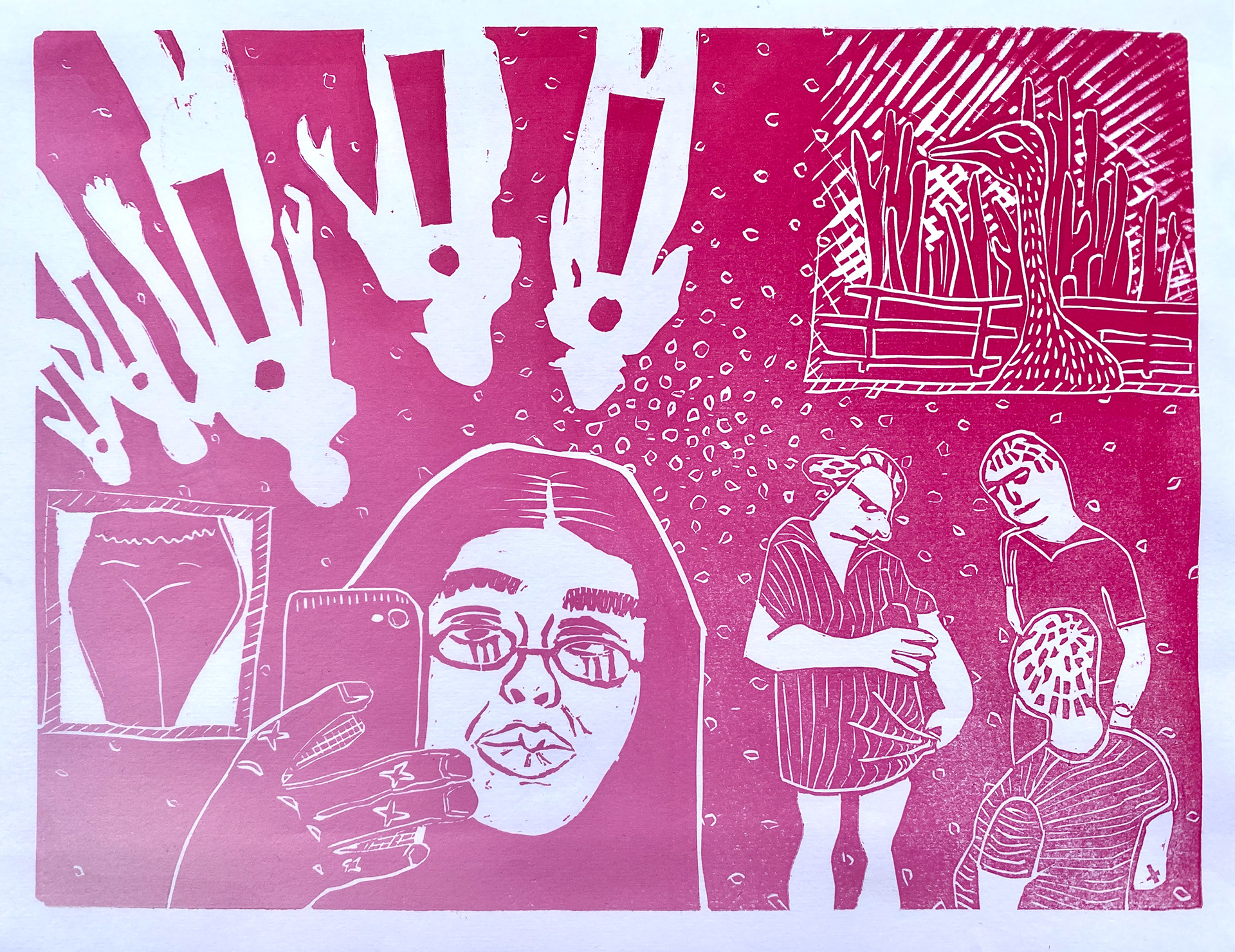 “Plateau Of The Century” 12″x9″, Linocut Series of 6, 2018