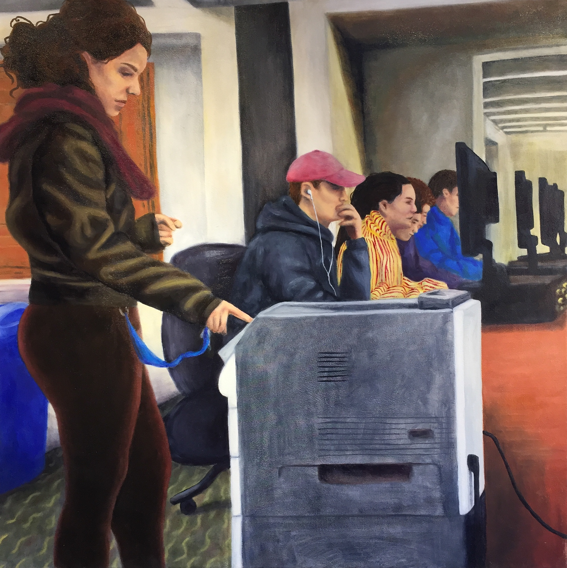 “Copy Cat” 36″x36″, Oil on canvas, 2018