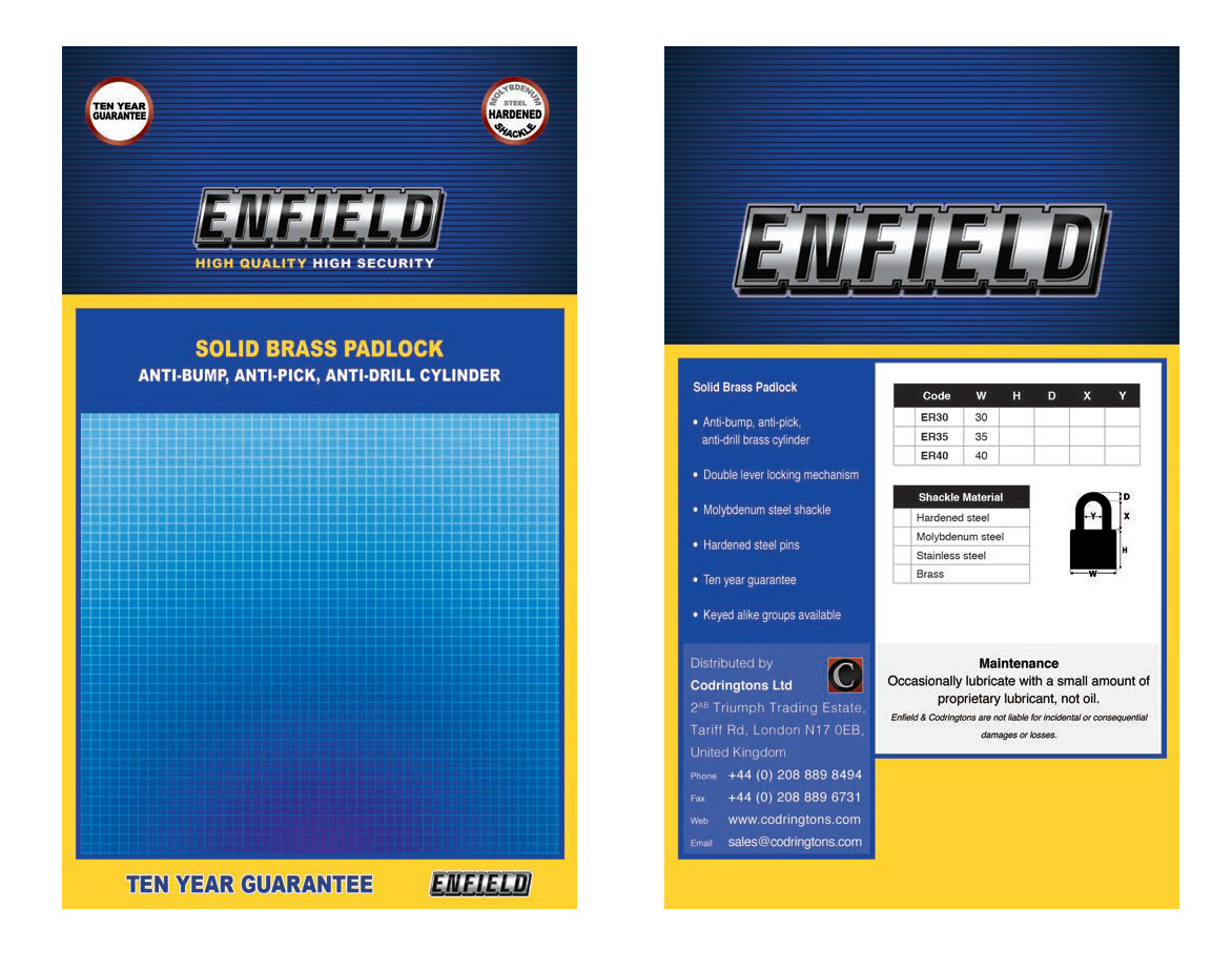 Blister pack card and reverse side