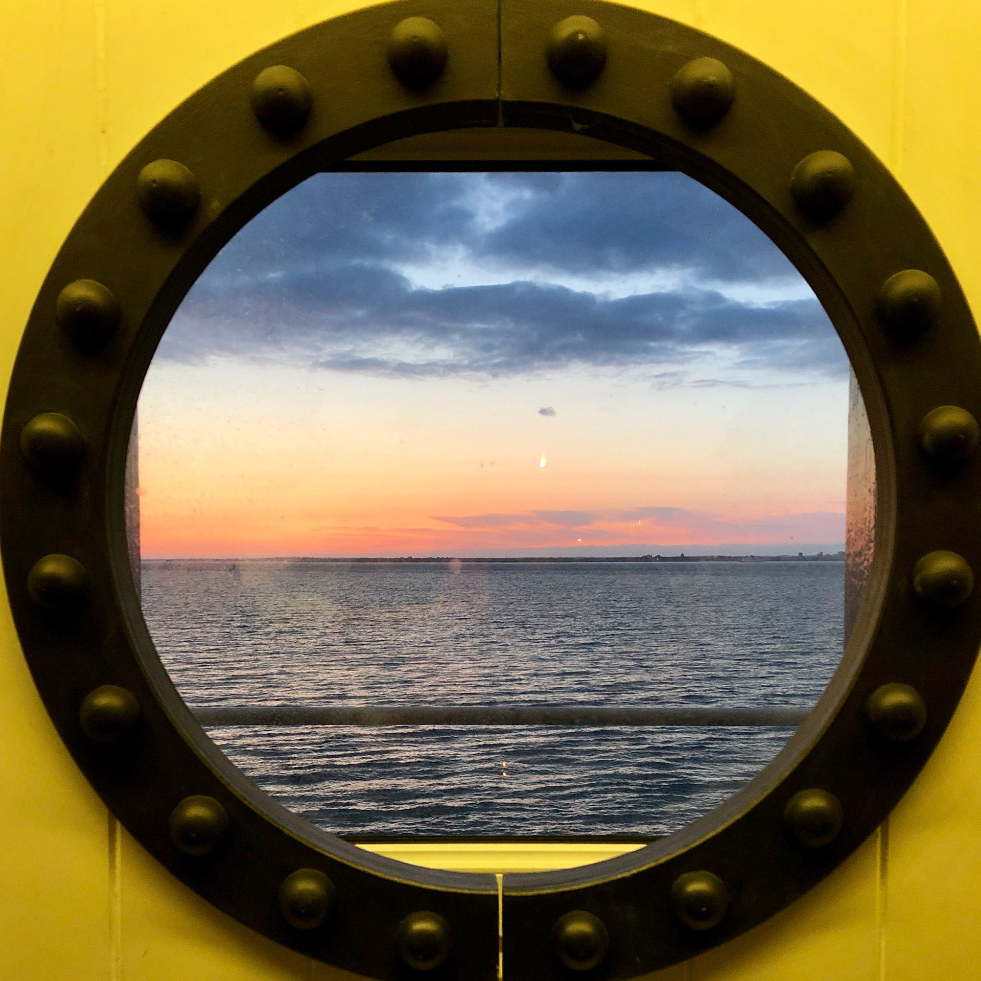 Sunset from the dining room, No Man’s Fort