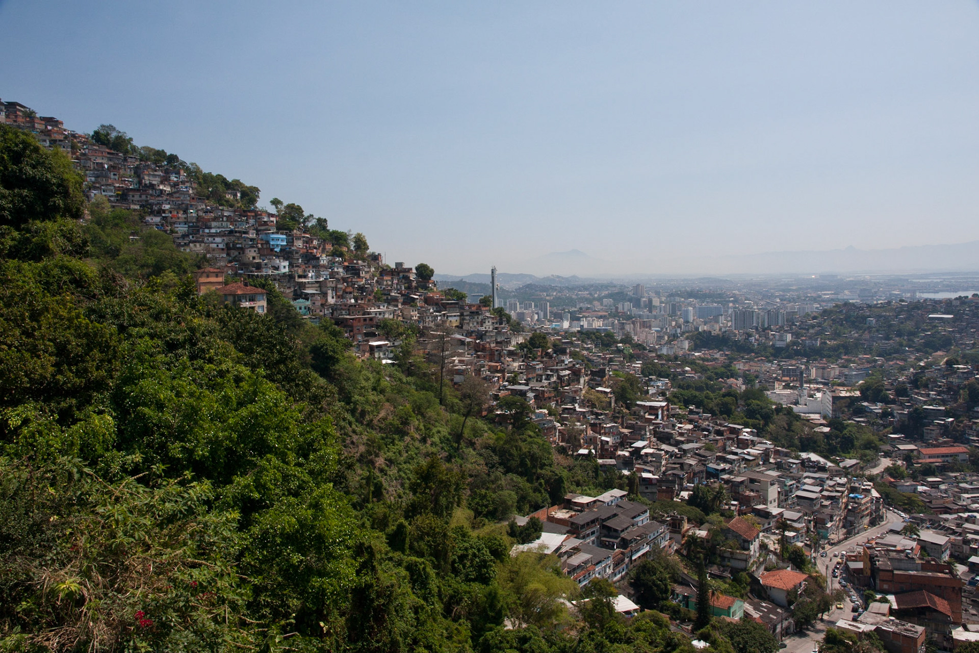 One of Rio's favelas on the hillside