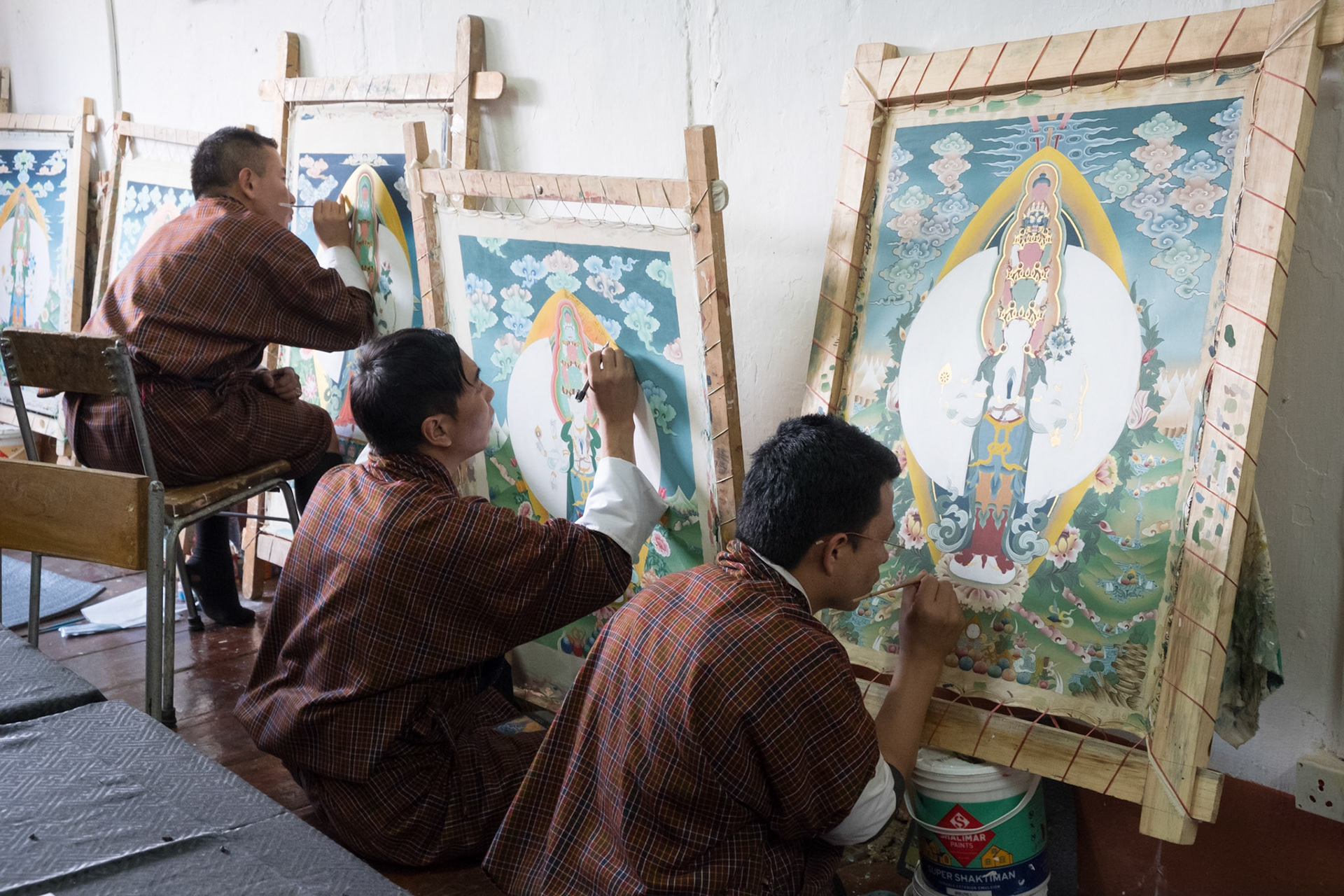 Pupils at the National Institute for Zorig Chusum