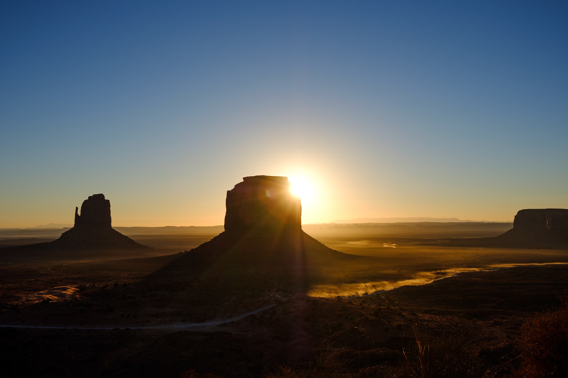 Sunrise from our room at The View, Monument Valley