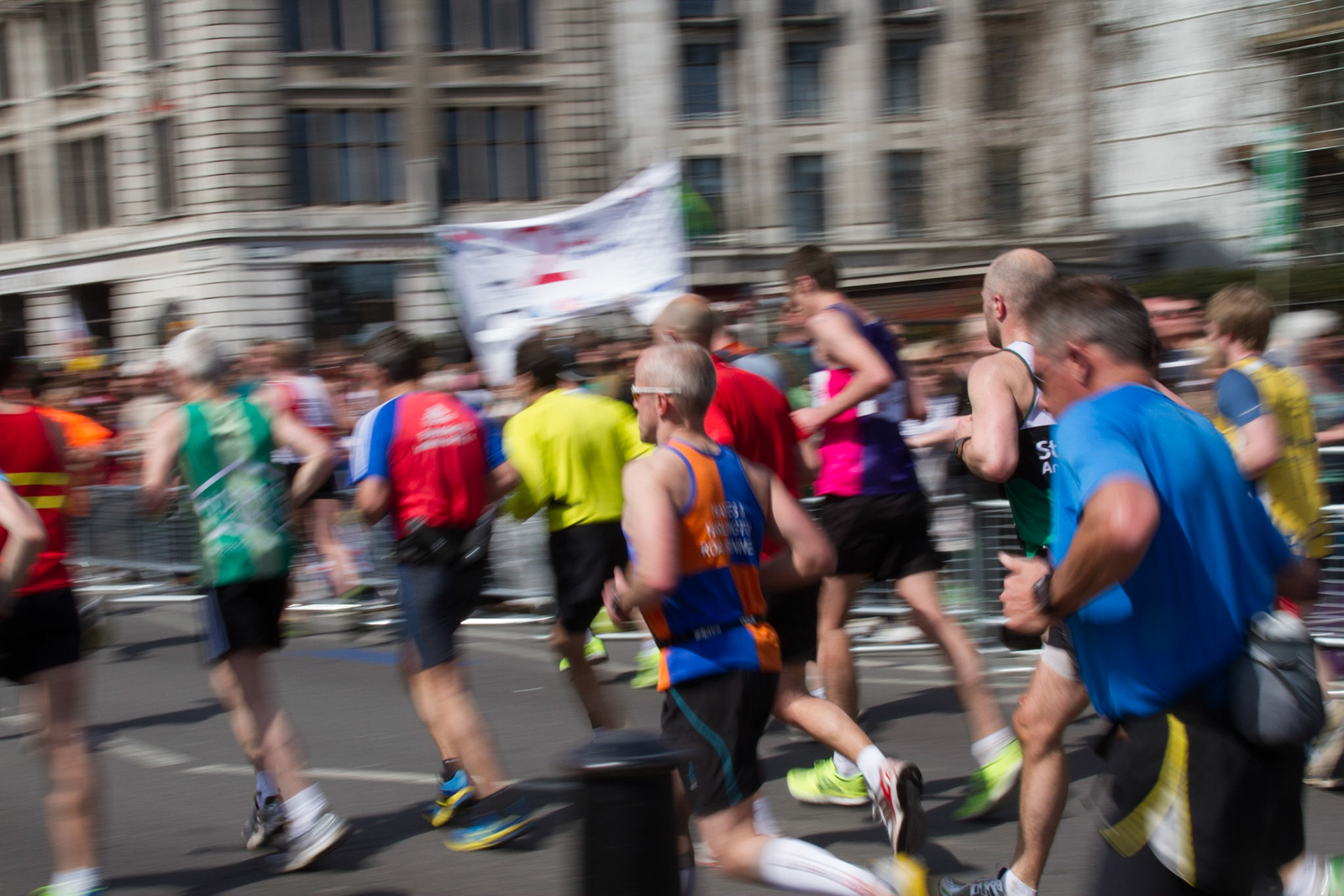 Runners passing the Tower of London