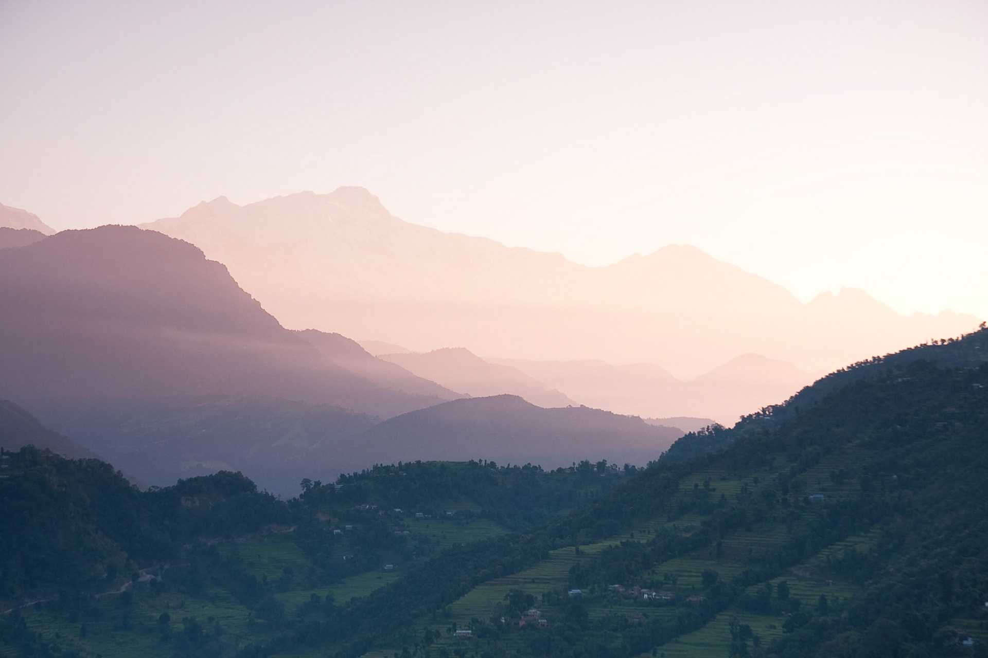 Sunrise from Tiger Mtn Lodge (Himalchuli and Boudha)
