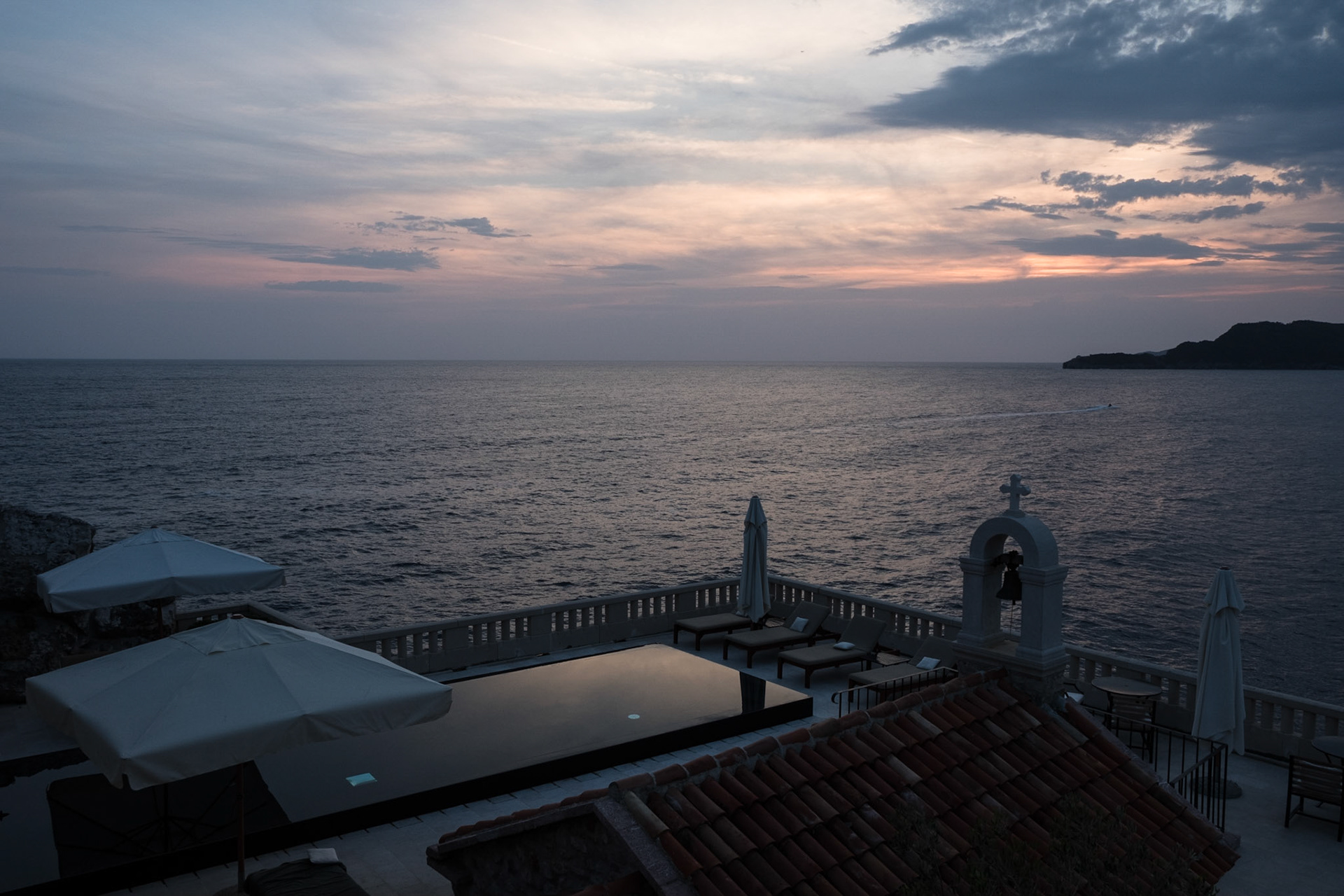 Sunset from Sveti Stefan