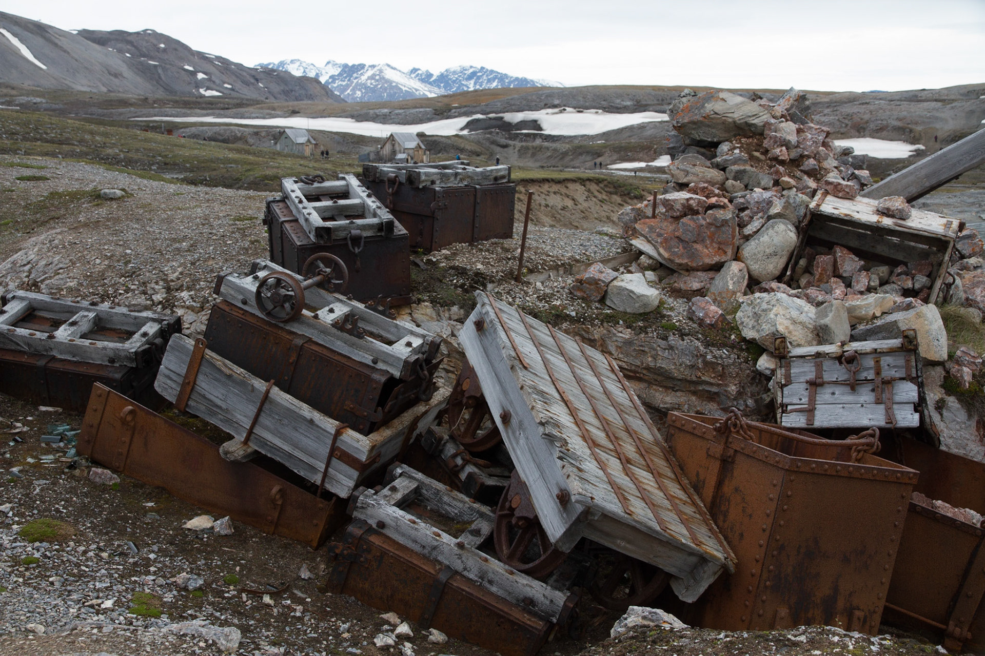 Abandoned marble mining operation at NY London