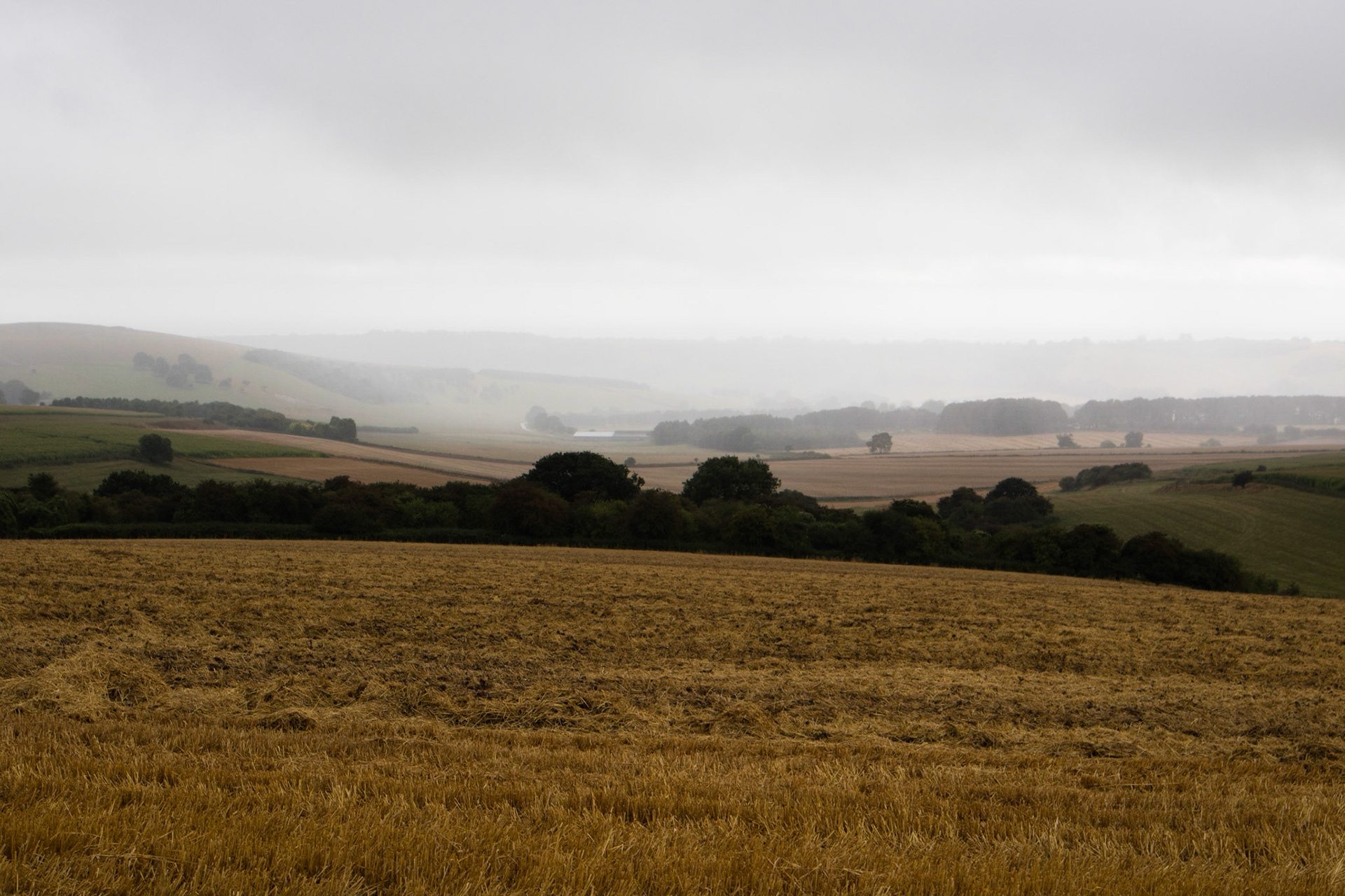 Moody weather, South Downs Way, Steyning to Amberley