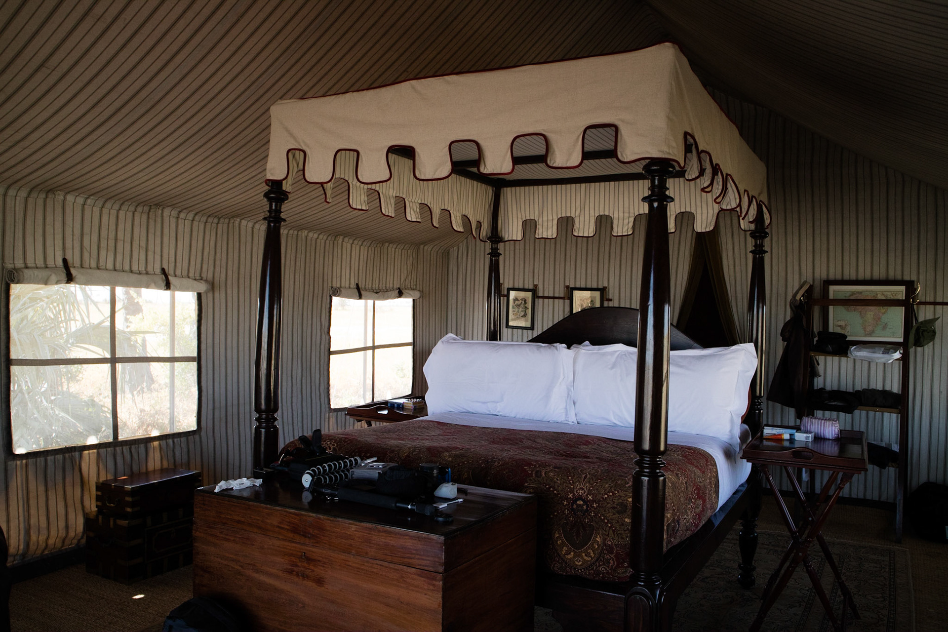 Inside our tent at San Camp