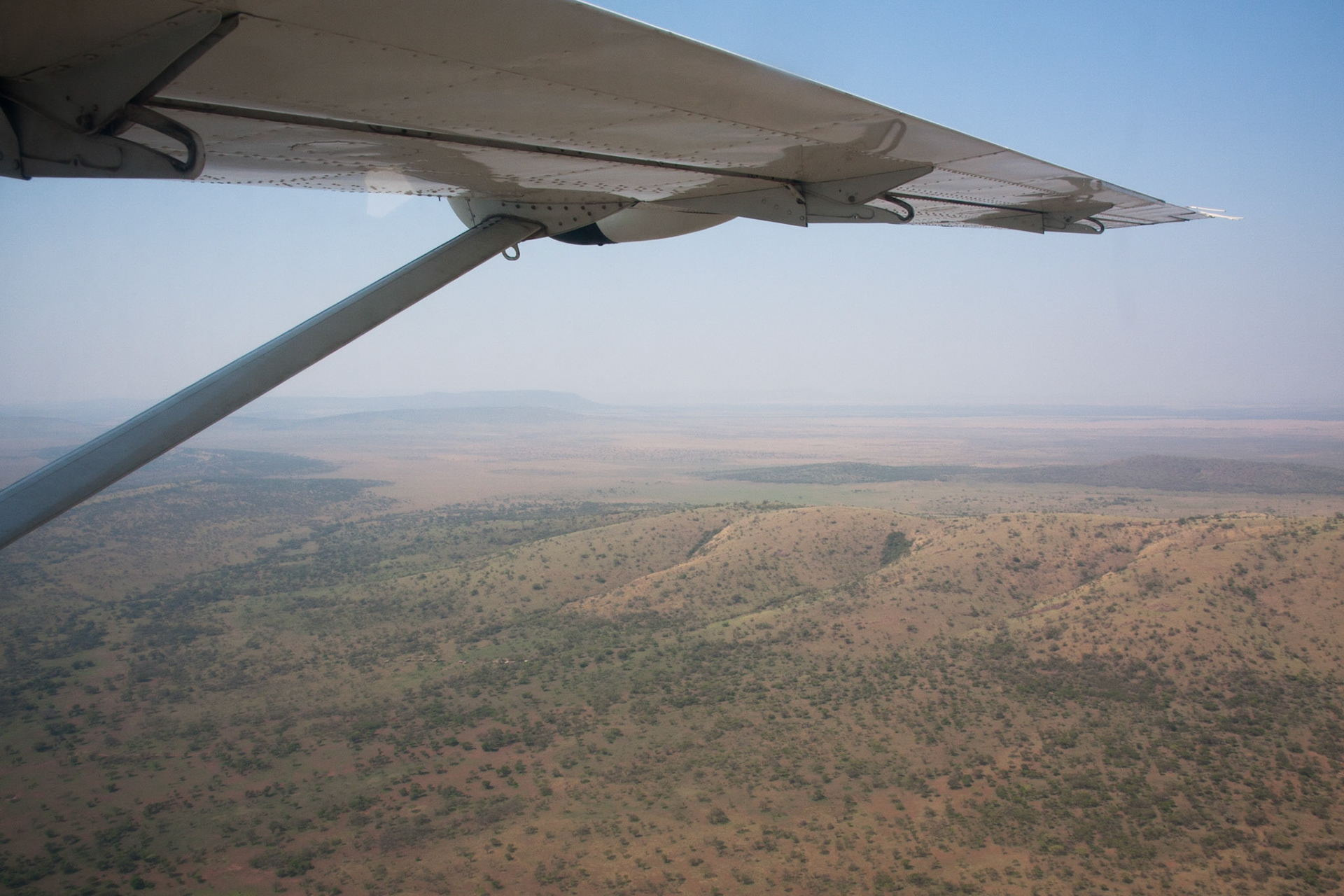 Flying over the Serengeti