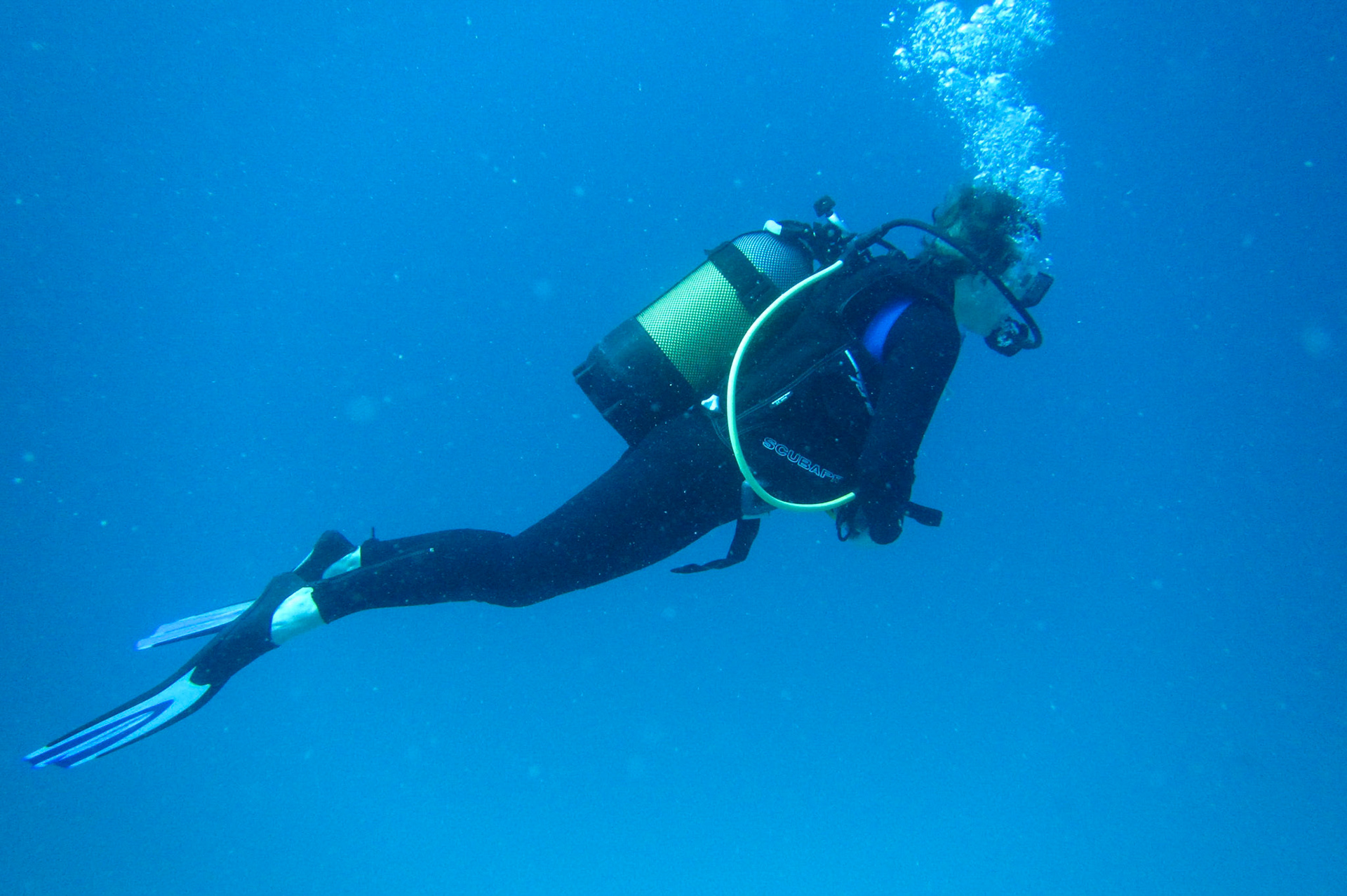 Sue diving