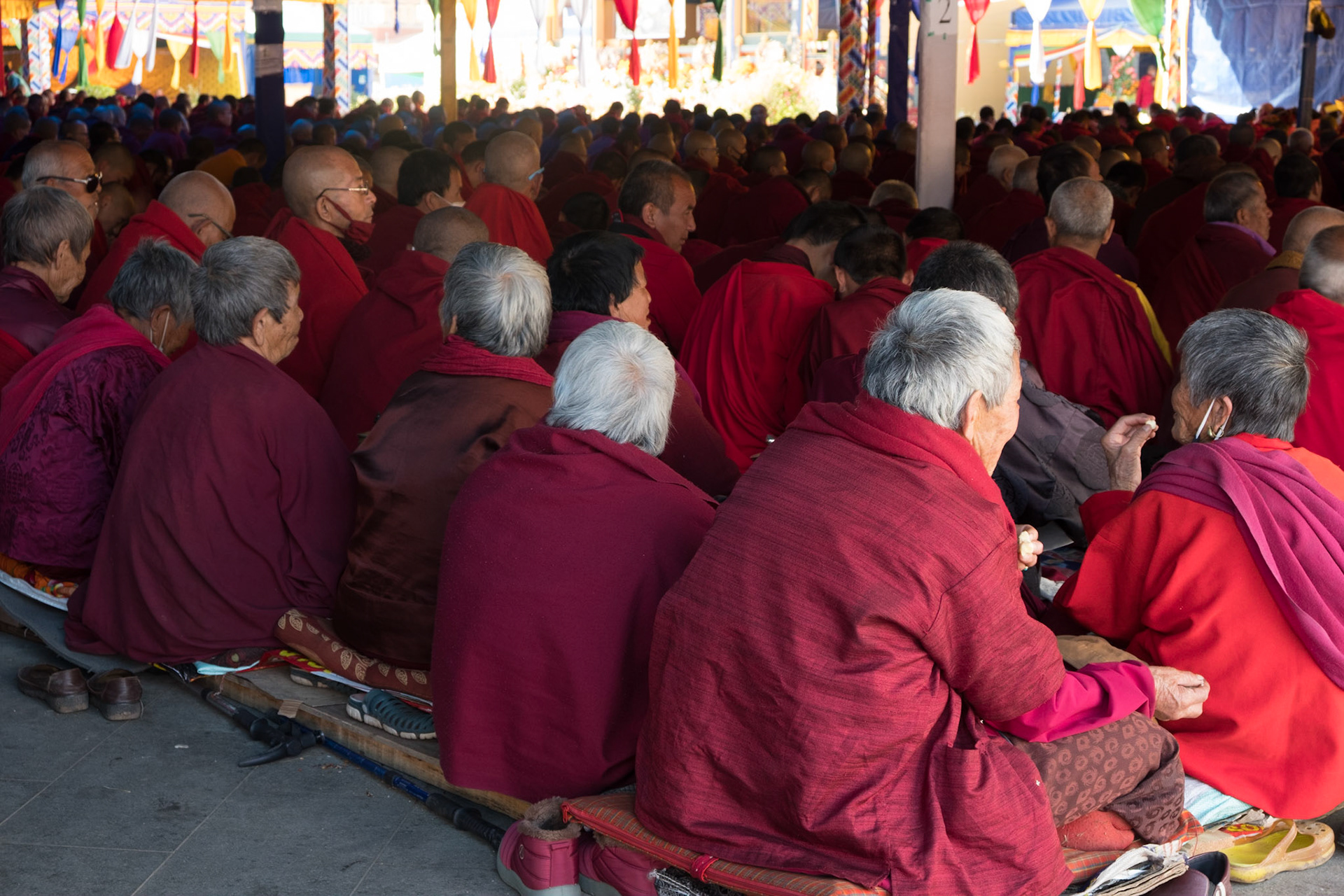 Monks at Buddha Dordenma (3 month festival)