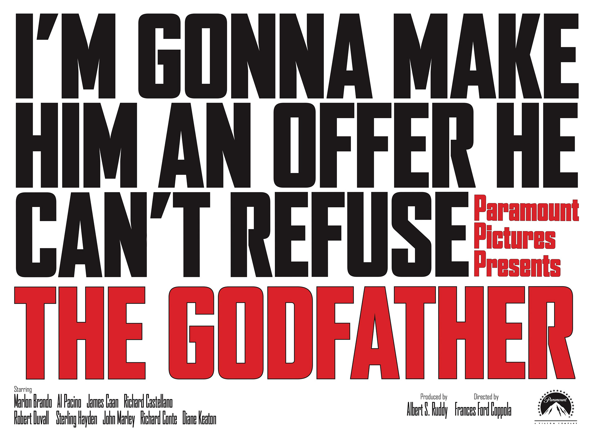 Godfather Magazine Redesign with only Type
