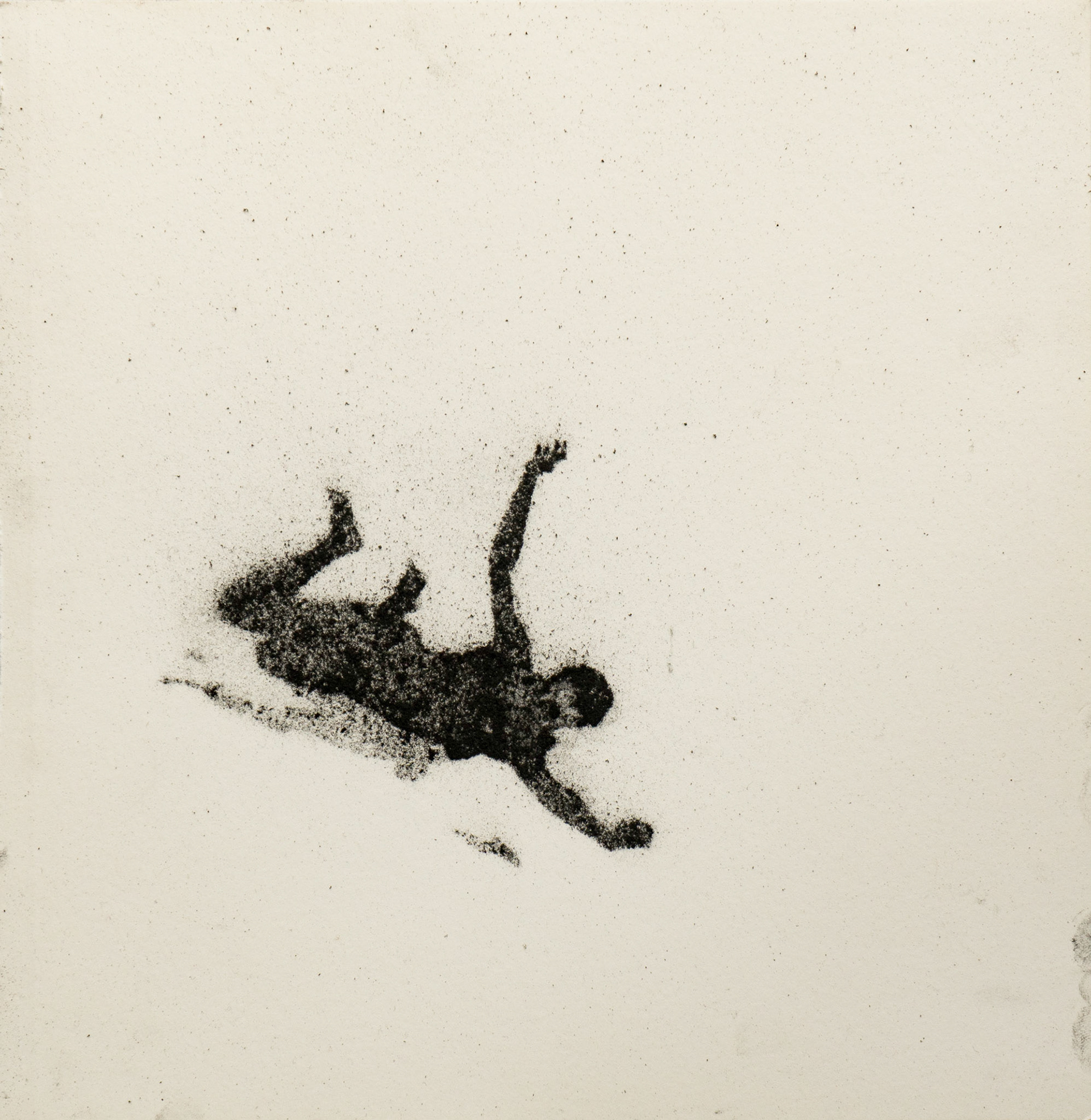 Untitled, graphite(powder) on paper, 23,4 x ± 23,4 cm, 2020