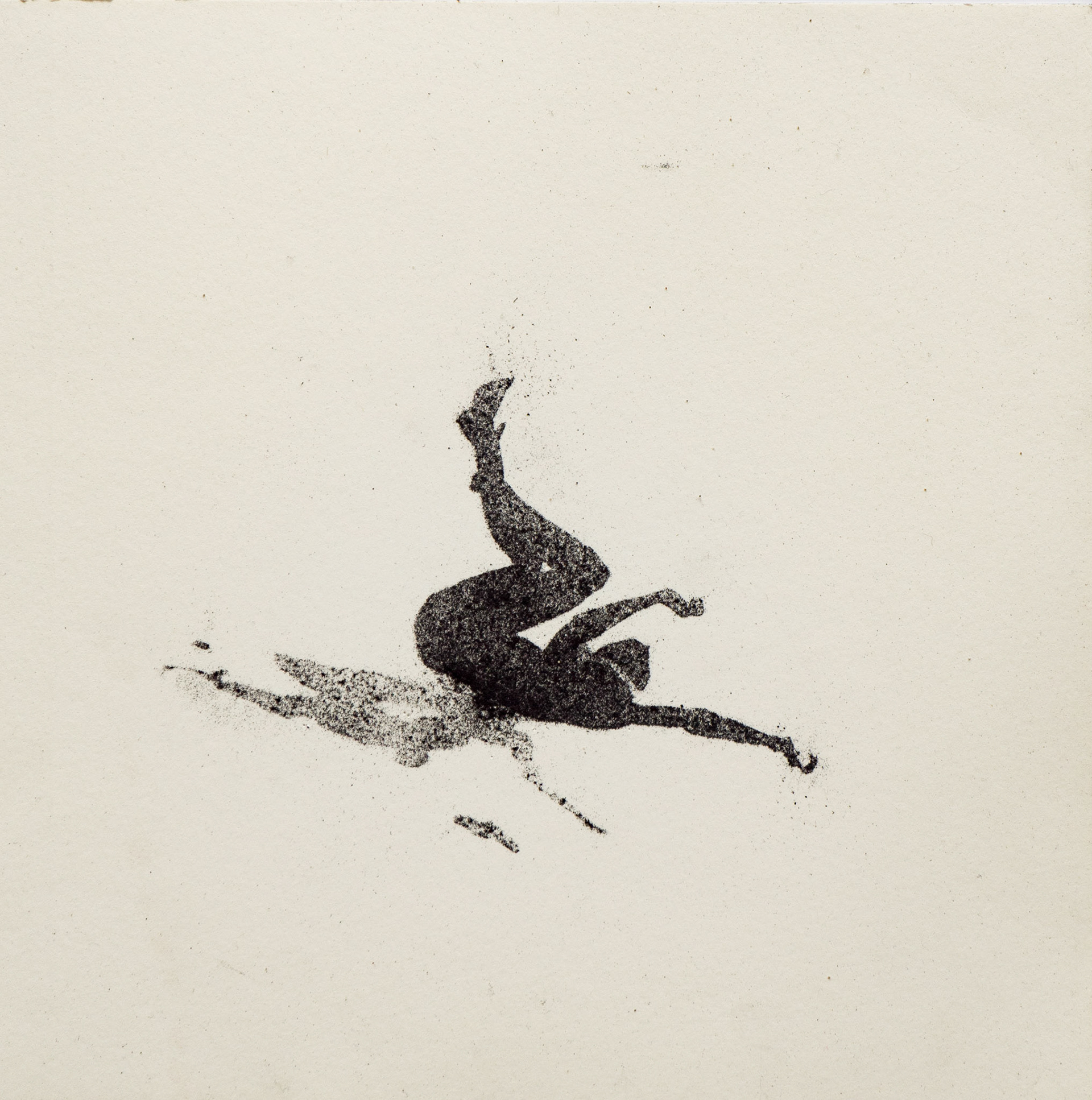 Untitled (16) (sold), graphite(powder) on paper, 23,4 x ± 23,4 cm, 2020