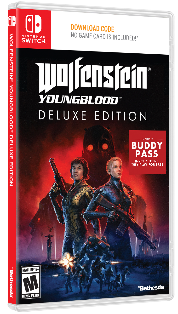 Wolfenstein: Youngblood Deluxe Edition packaging for the Nintendo Switch