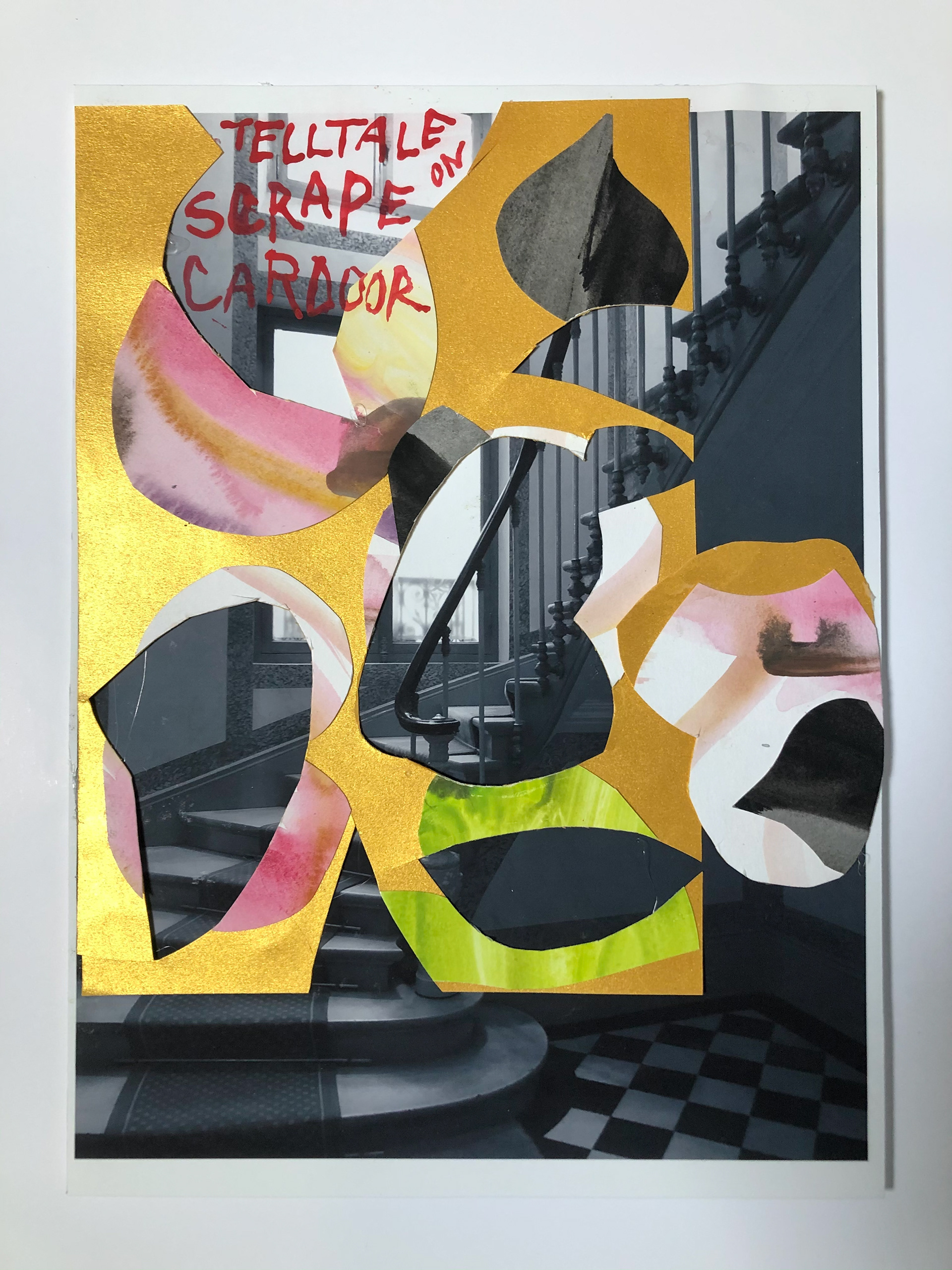 Tell tale scrape, gouache, collage, inkjet print, 20,5 x 29 cm, 2021 (60 euros)