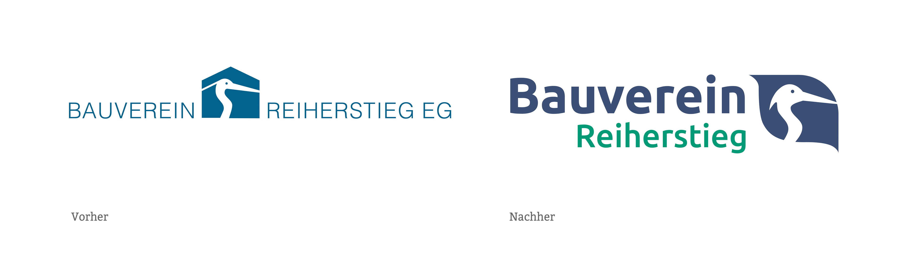 Logo Bauverein Reiherstieg alt und neu