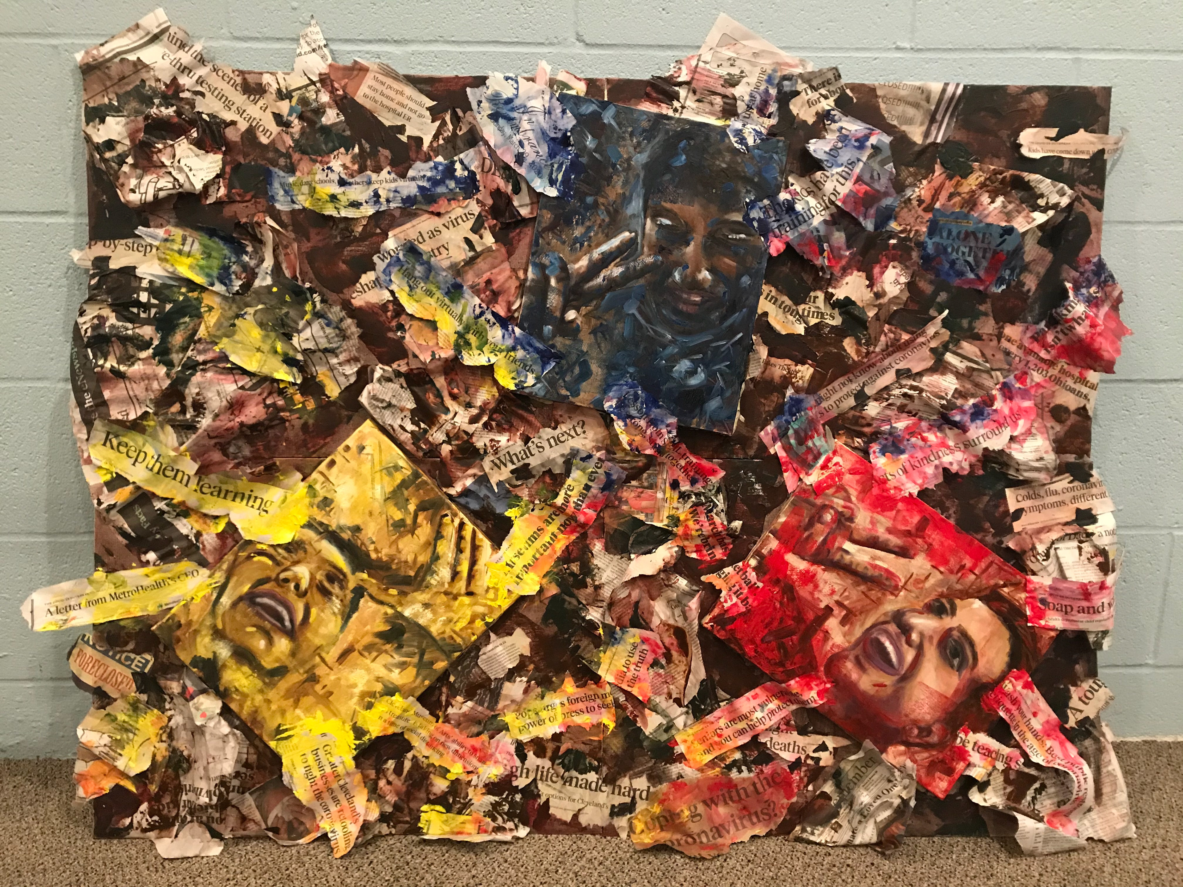 Joseph Richmond, Good News, Mixed Media, St Ignatius High School, Educator: Julianna Burrows, Grade 12,  Honorable Mention