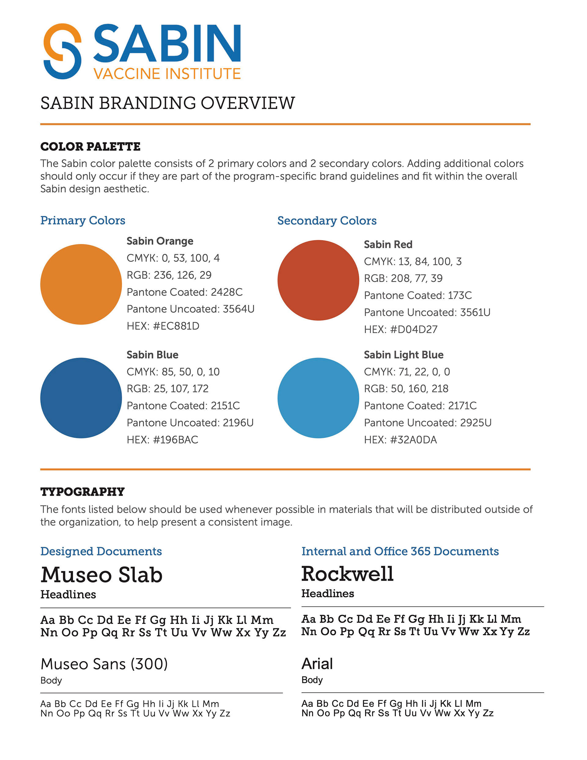 Sabin Internal Branding One Pager