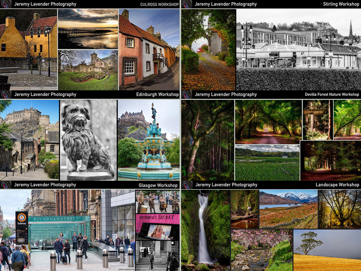 Photography workshops with Jeremy Lavender in Culross, Stirling, Edinburgh, Glasgow, Devilla Forest in Kincardine or in the Clackmannanshire Countryside.