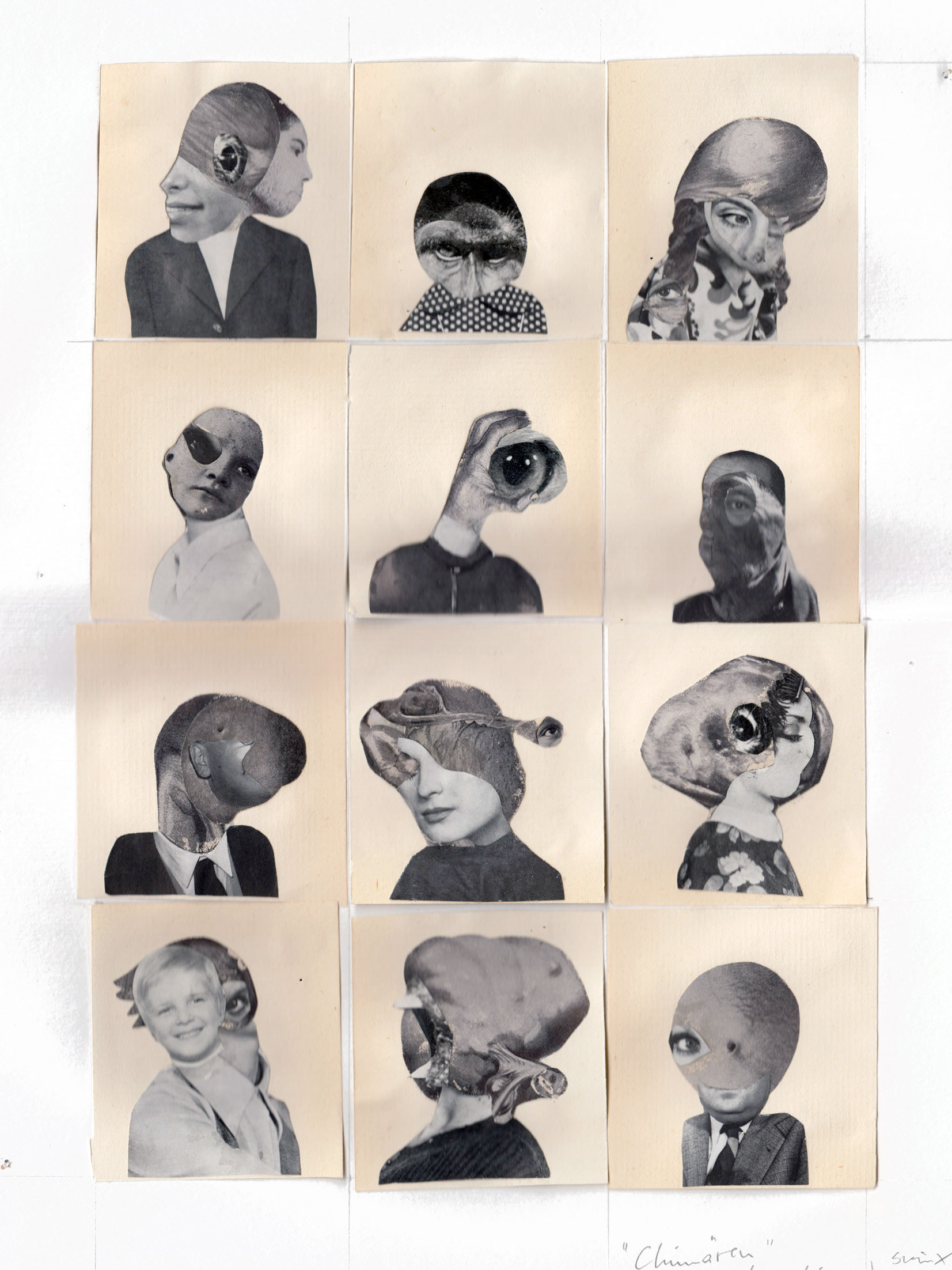 »Chimären«, Collage,Papier, 30 x 40cm 600,–