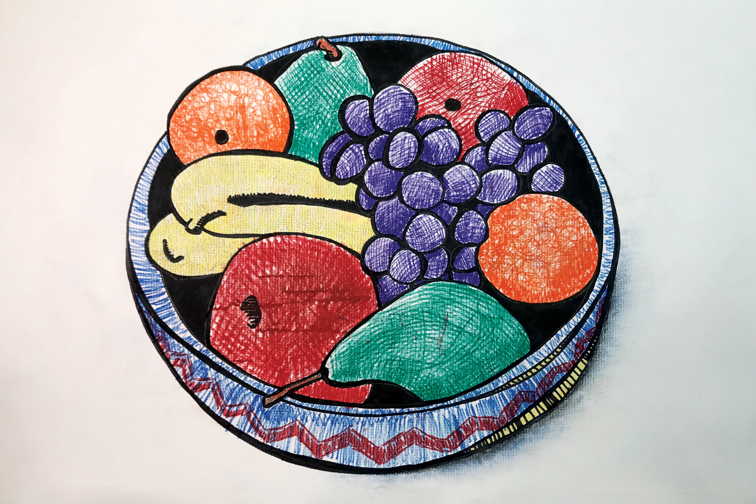 Roylco Crayon Paper, product art. Media: 64lb paper, ink, Crayon Paper, stylus, Adobe Photoshop. 2019