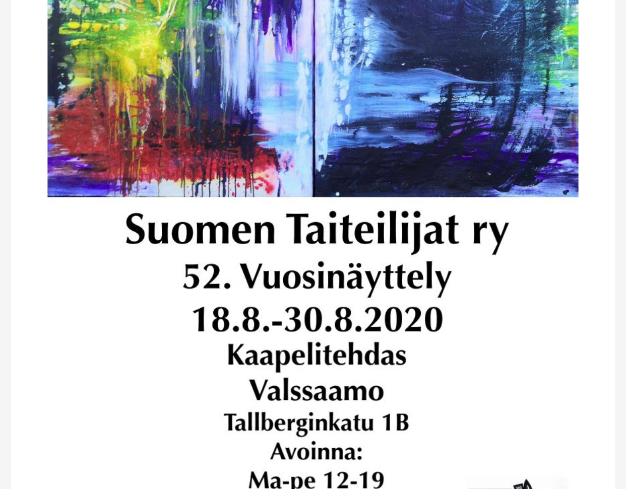 Pasi Niemimaa - Suomen Taiteilijat ry äyttely