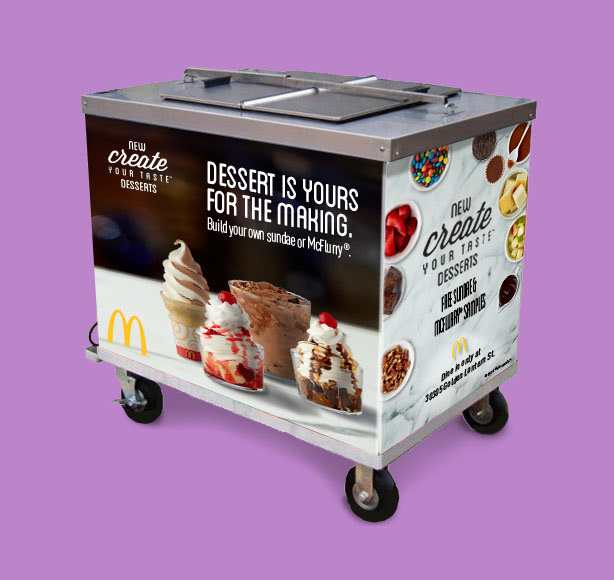 McDonald's Create Your Taste ice cream cart