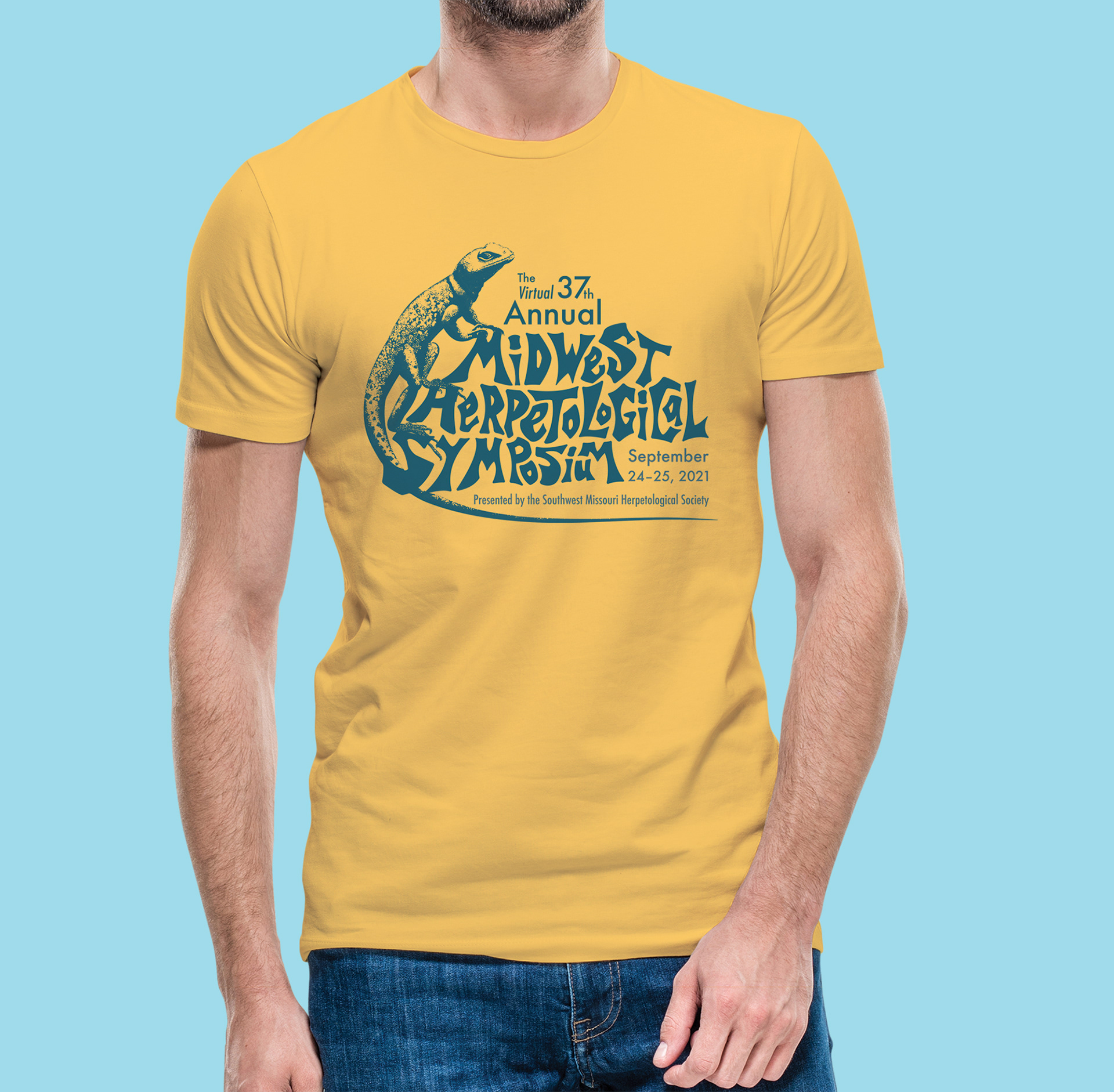 T-shirt Design for the client, advertising the Midwest Herpetological Symposium