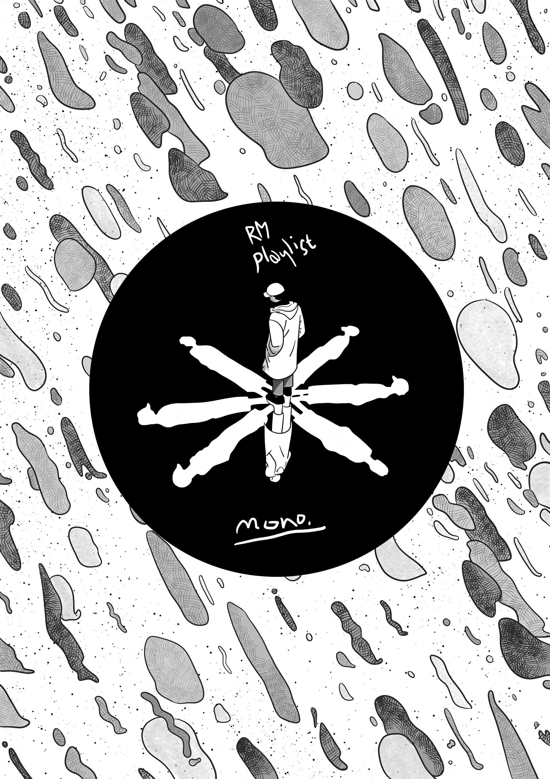 Promotional poster for RM's mixtape 'mono'.
