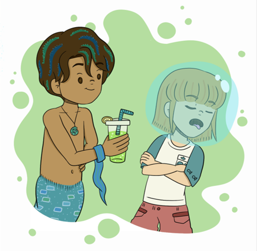 Inside illustration from 'Chloe's Adventure to Merlantis'
