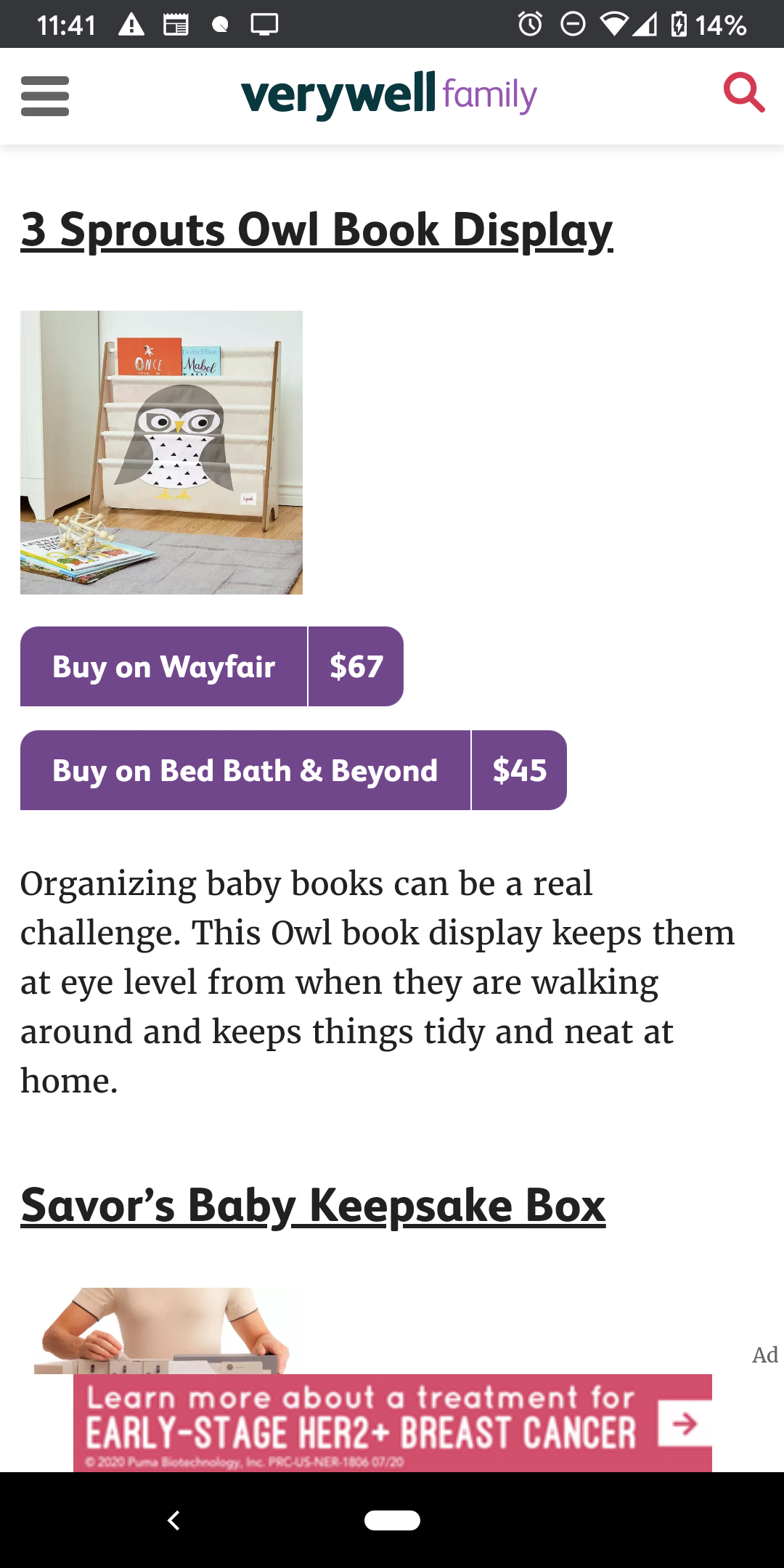 while I was looking for baby gifts