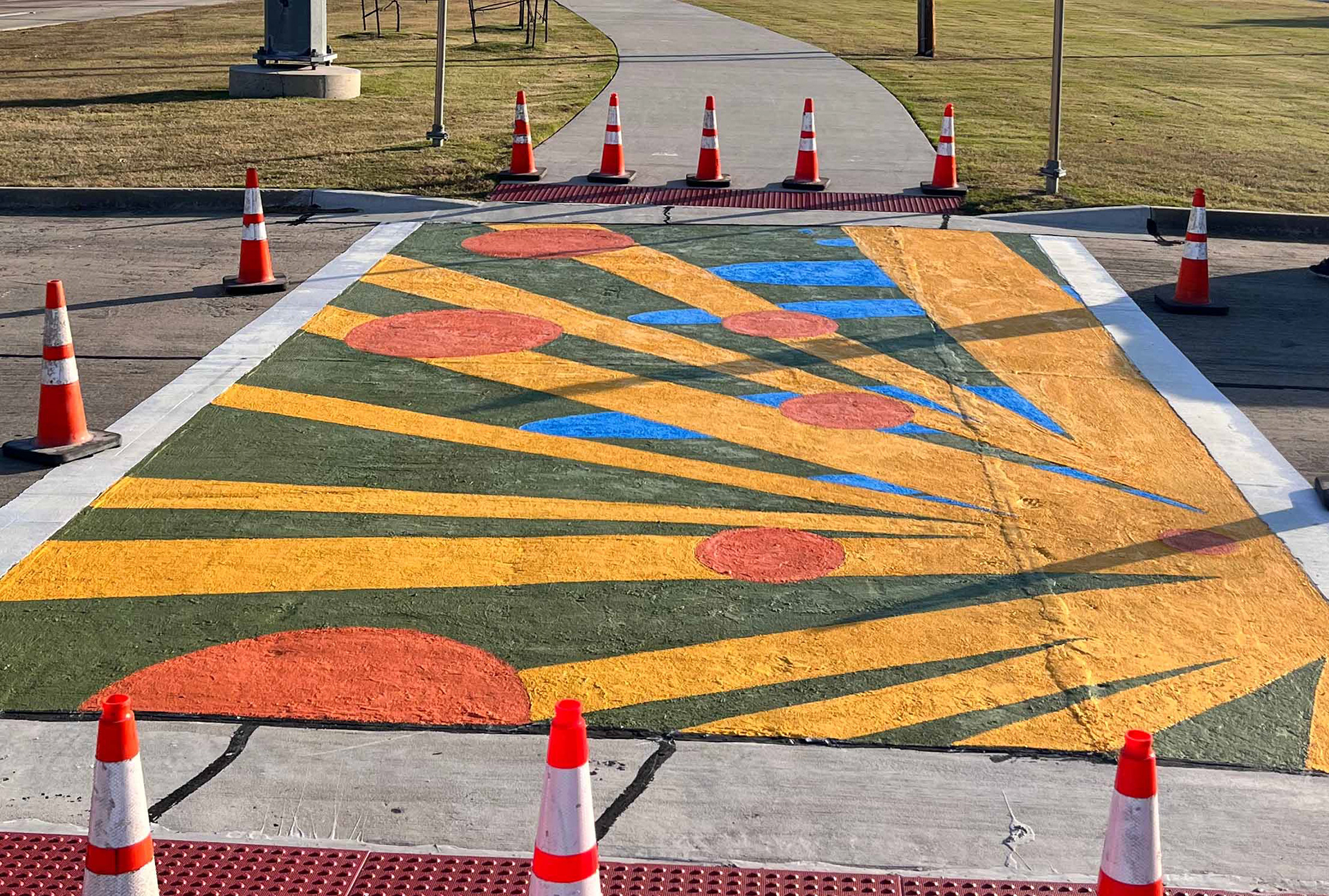 "Good Morning Sunshine" (2021). Funded by The City of Lewisville's Public Art Program.