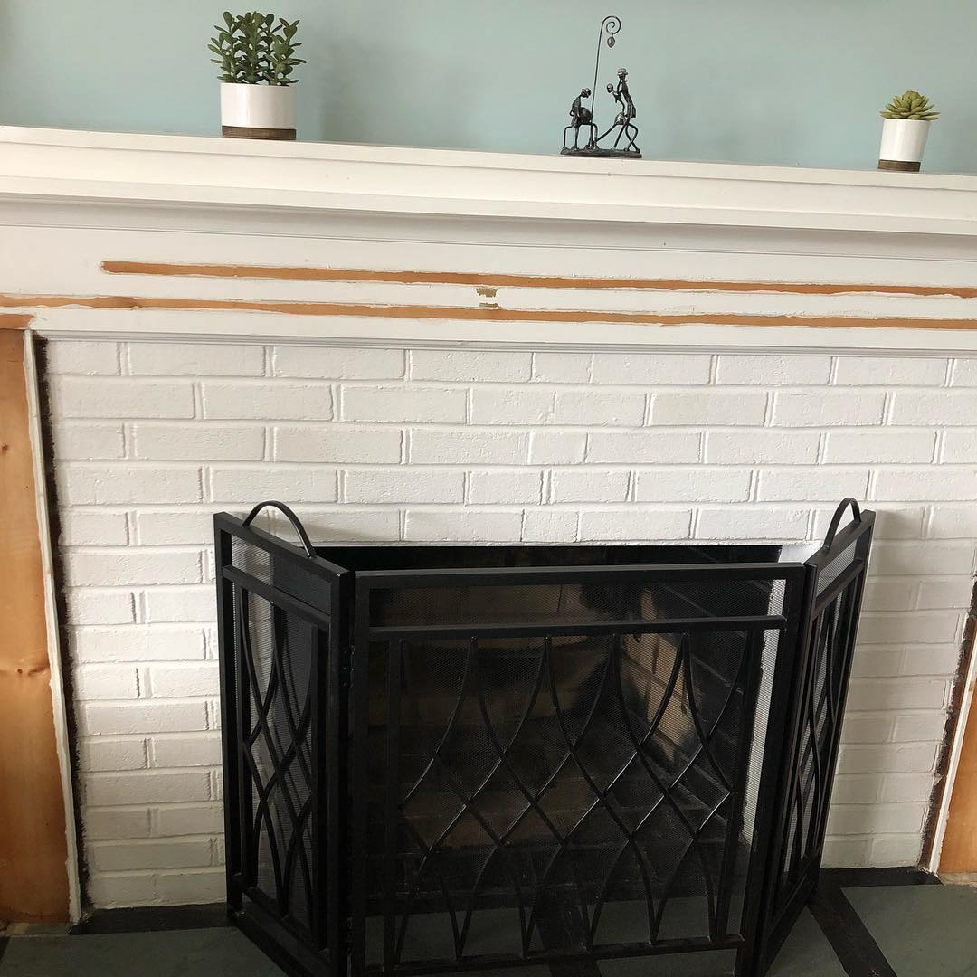 Fireplace before