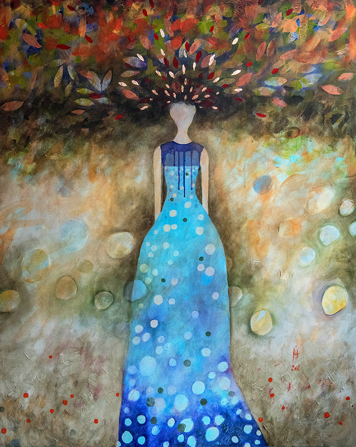 "The woman - the tree" 80cm/100cm 2018 acrylic/canvas