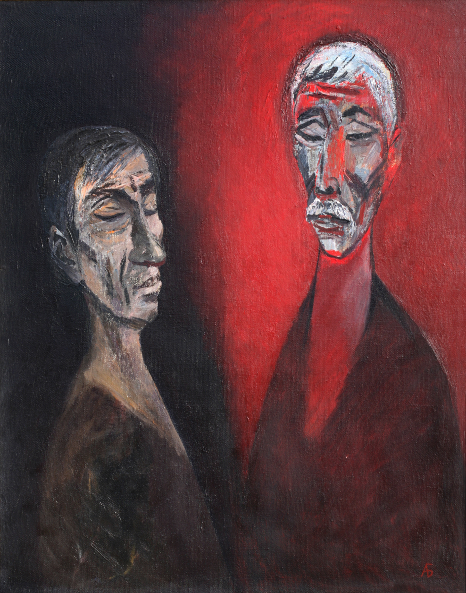 Памяти друга. 1999 г., х.м., 93x74