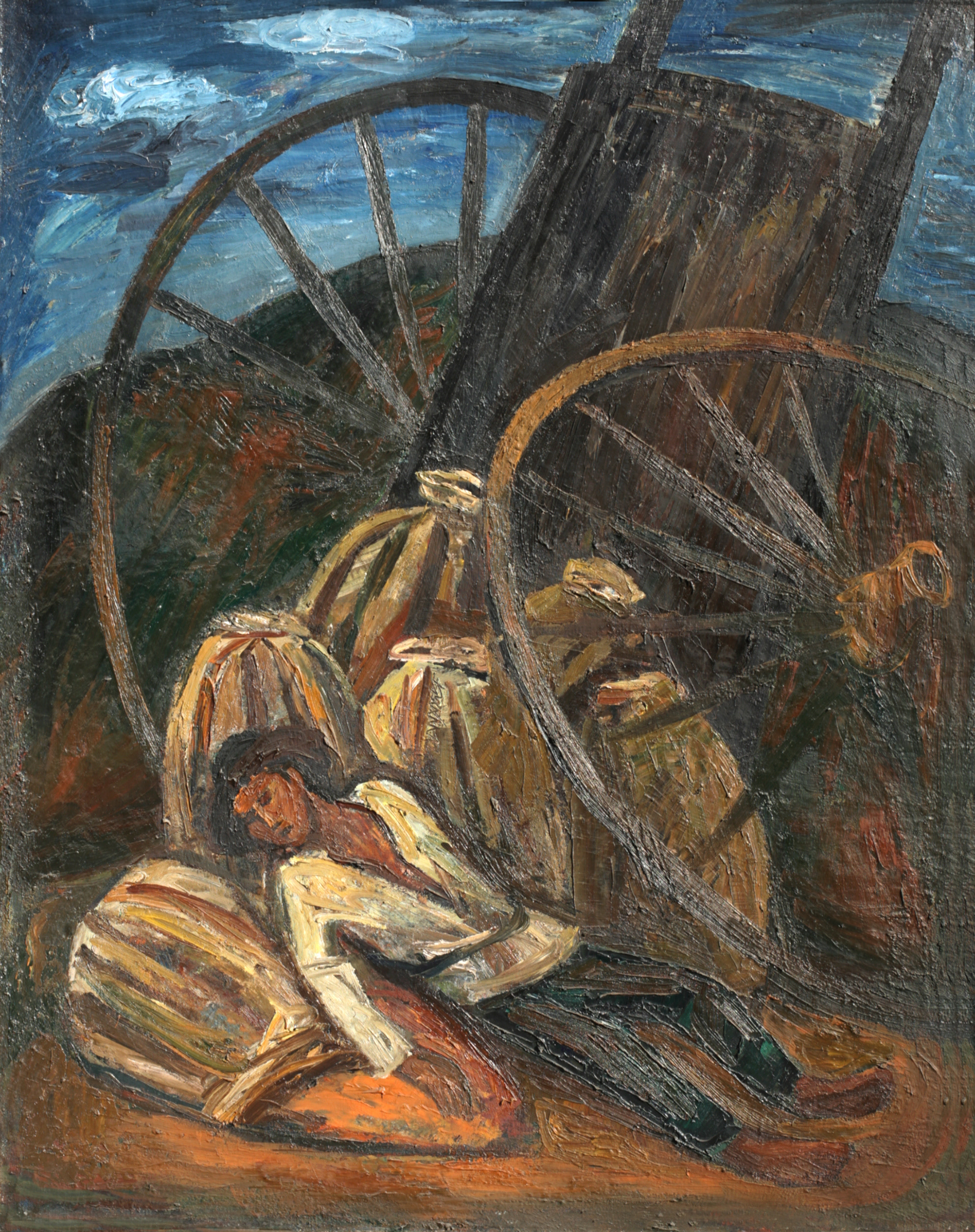 Гибель продотрядовца. 1982 г., х.м., 93х74