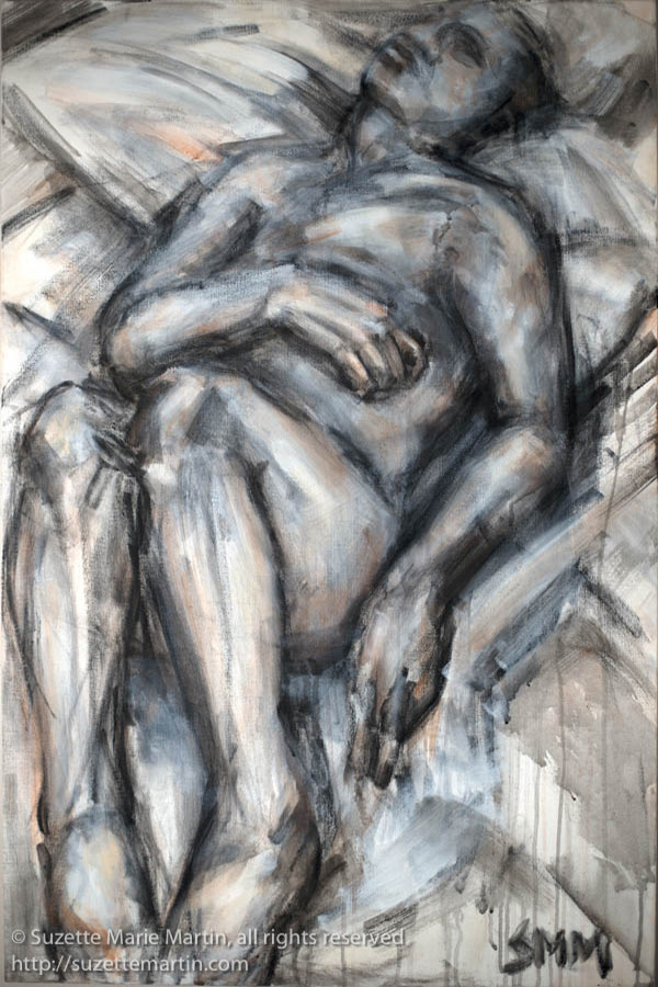 Sleeping Together/Sleeping Alone Diptych Series: Figure Five
