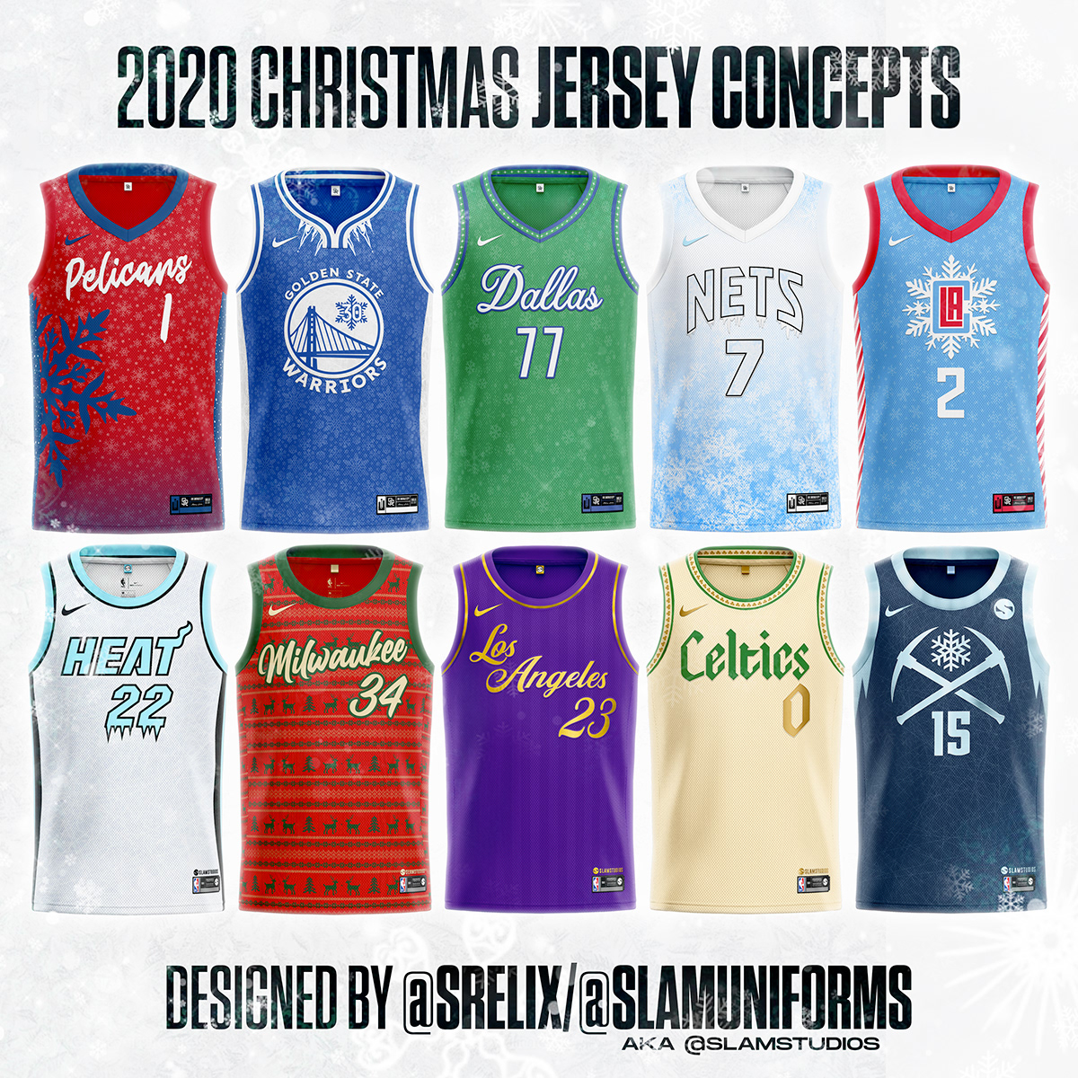 SRELIX Portfolio NBA 2020 Christmas Jersey Concepts